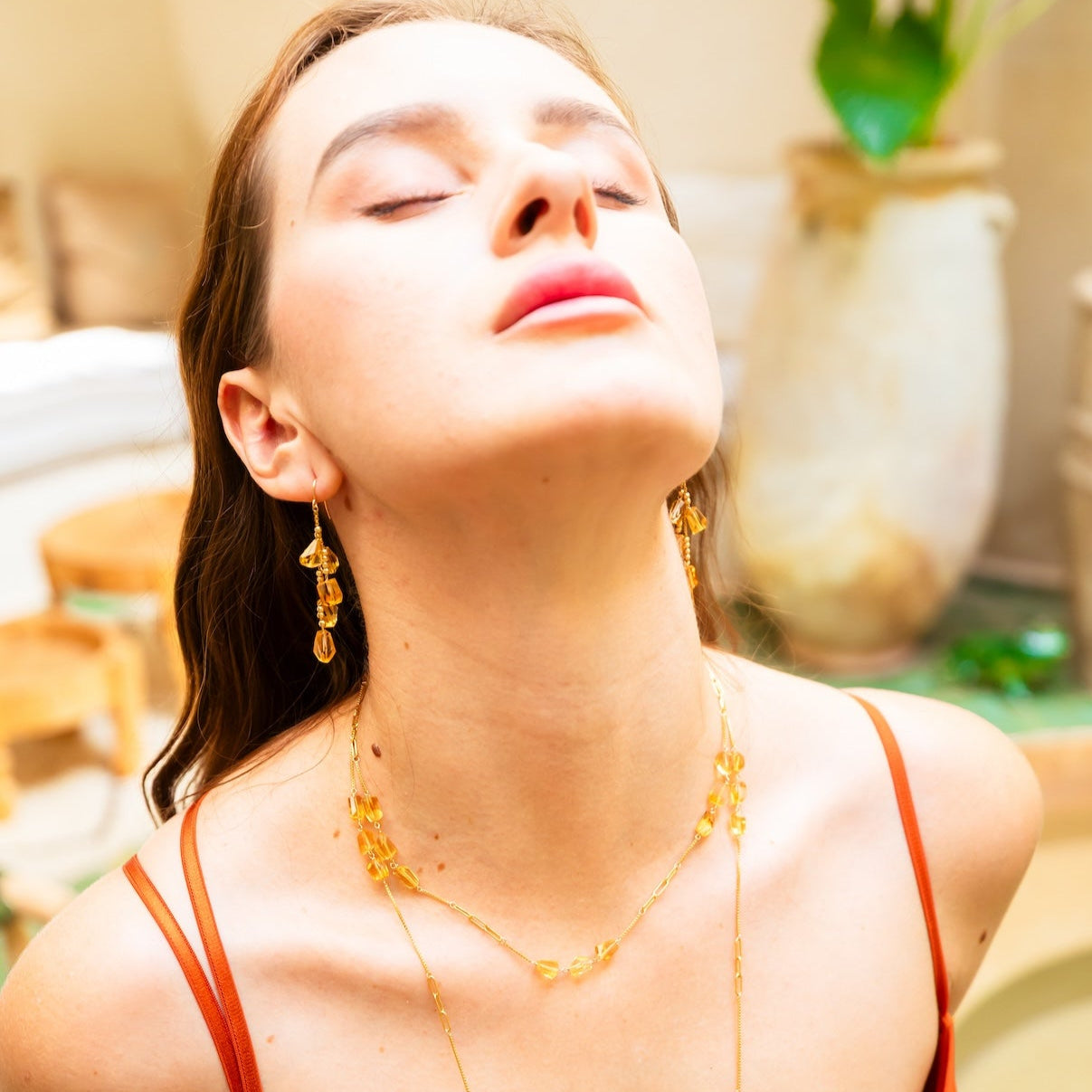 Waterfall in Rainforest Earrings