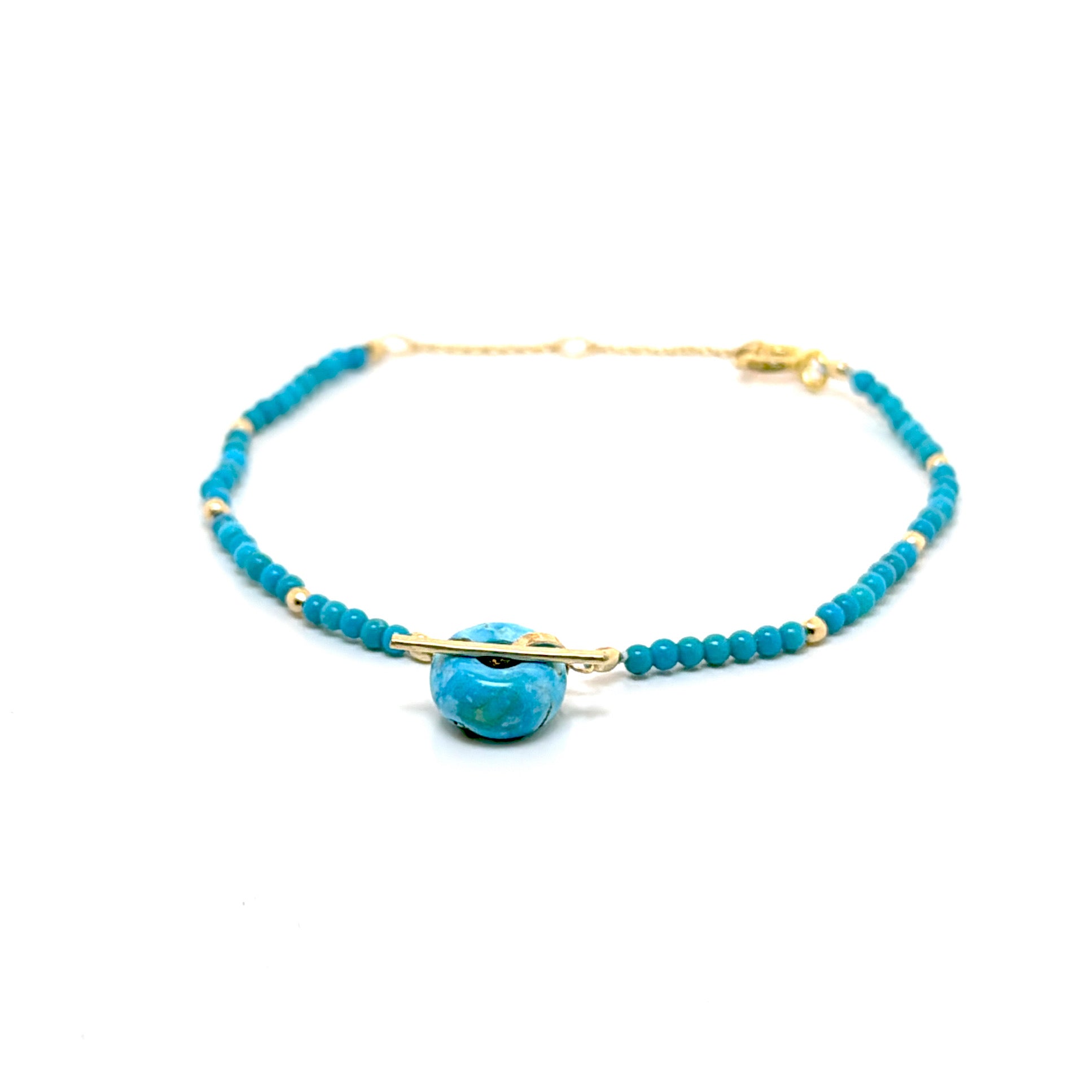 Donut Jade Turquoise Or Green Sapphire Bracelet