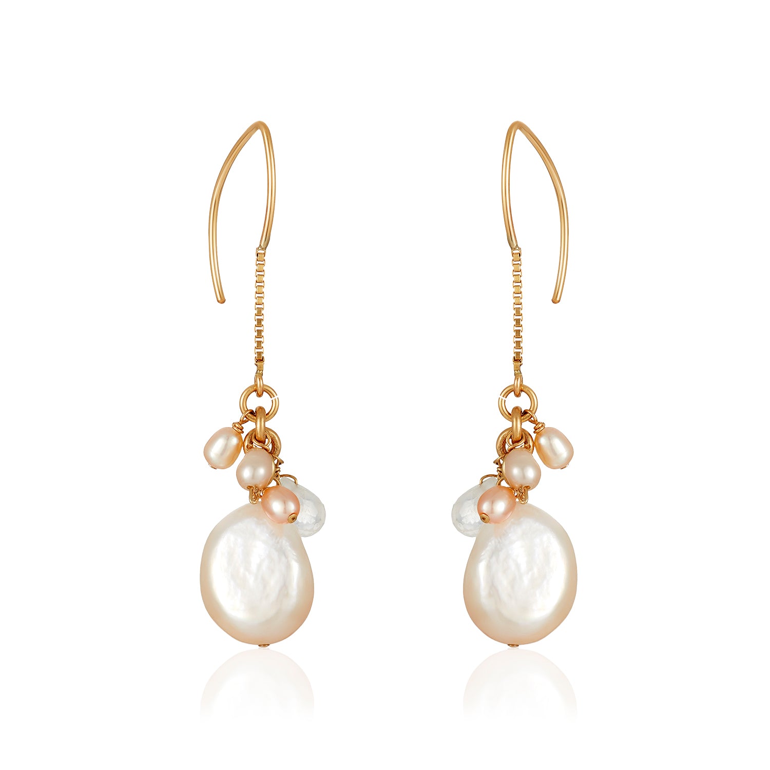 Longevity Pearls Cluster Earrings