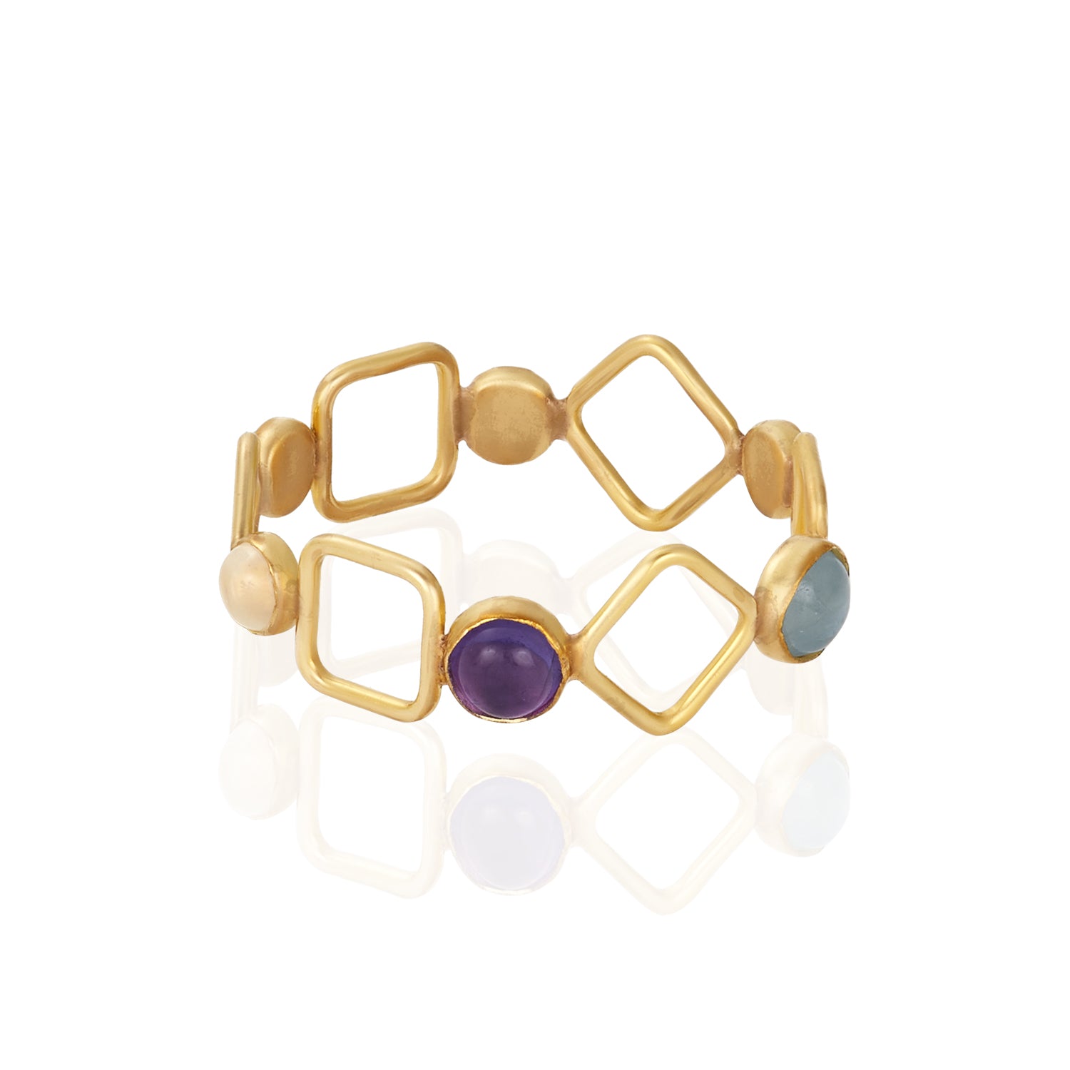 Mixed Gem Geometric Ring