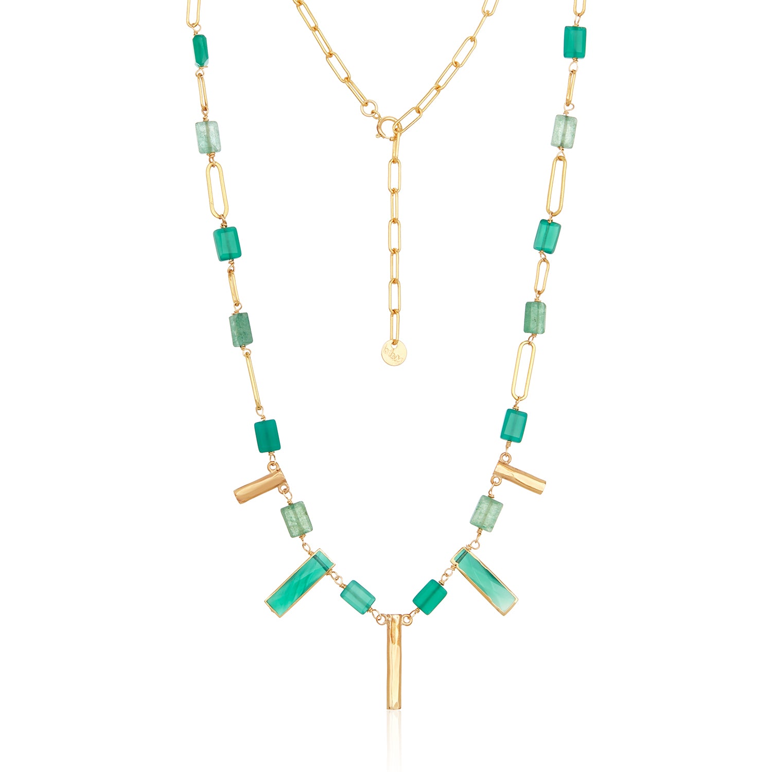Amy Greenery Geometric Necklace