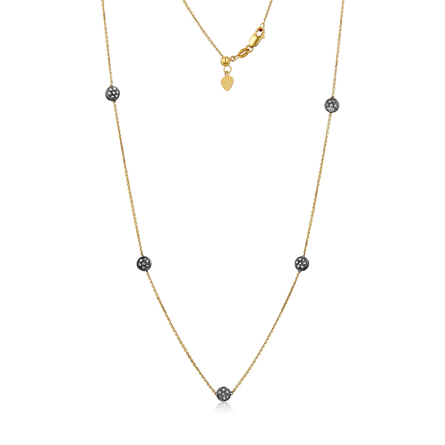 Dragonette Pave Diamond necklace in 14k