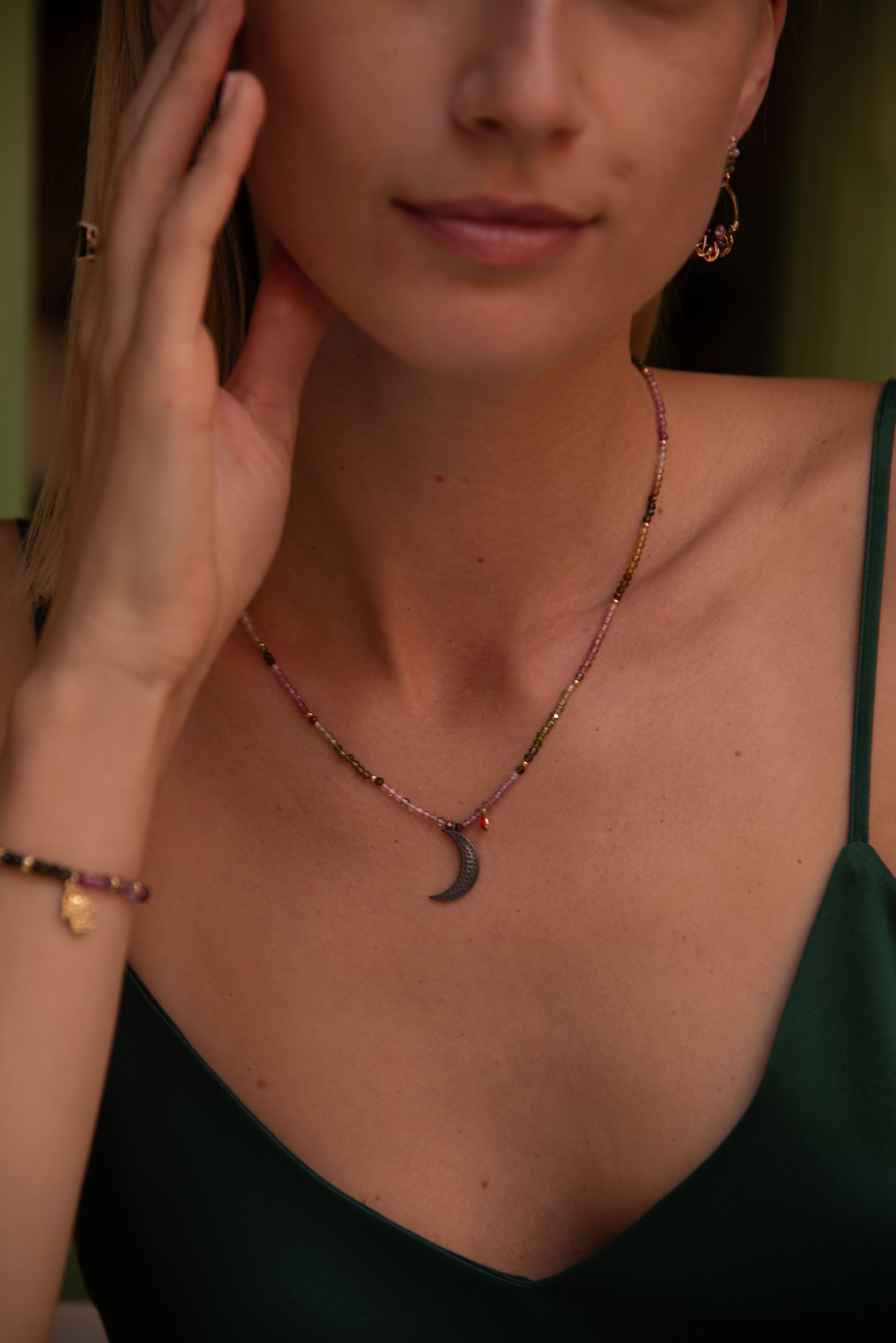 Starry Night Rainbow Tourmaline Necklace