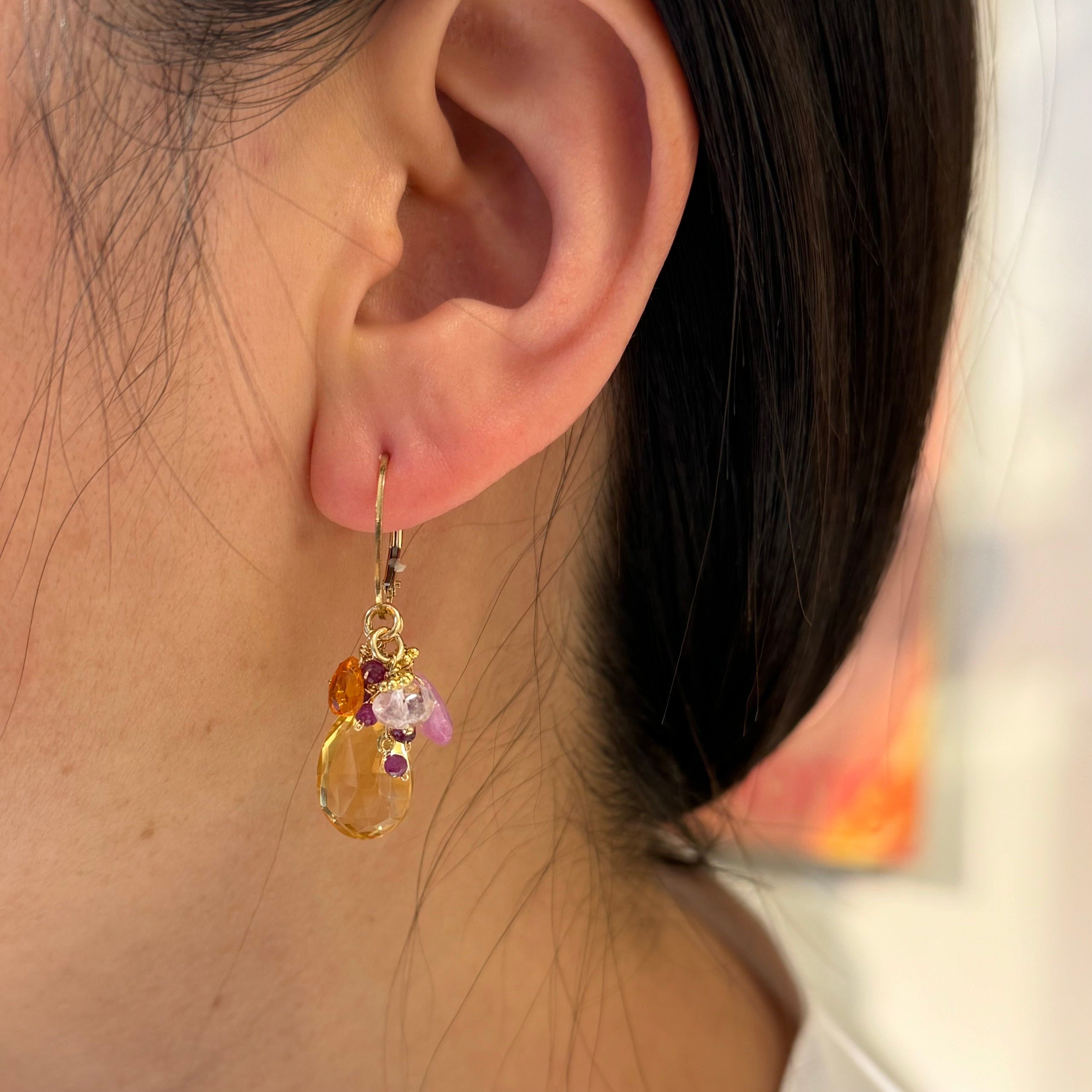 Up/Downtown earrings in Citrine