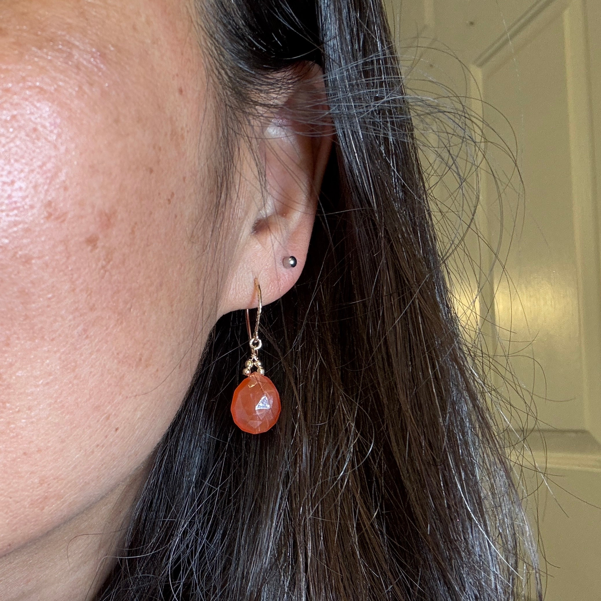 Long Island Earrings - Carnelian