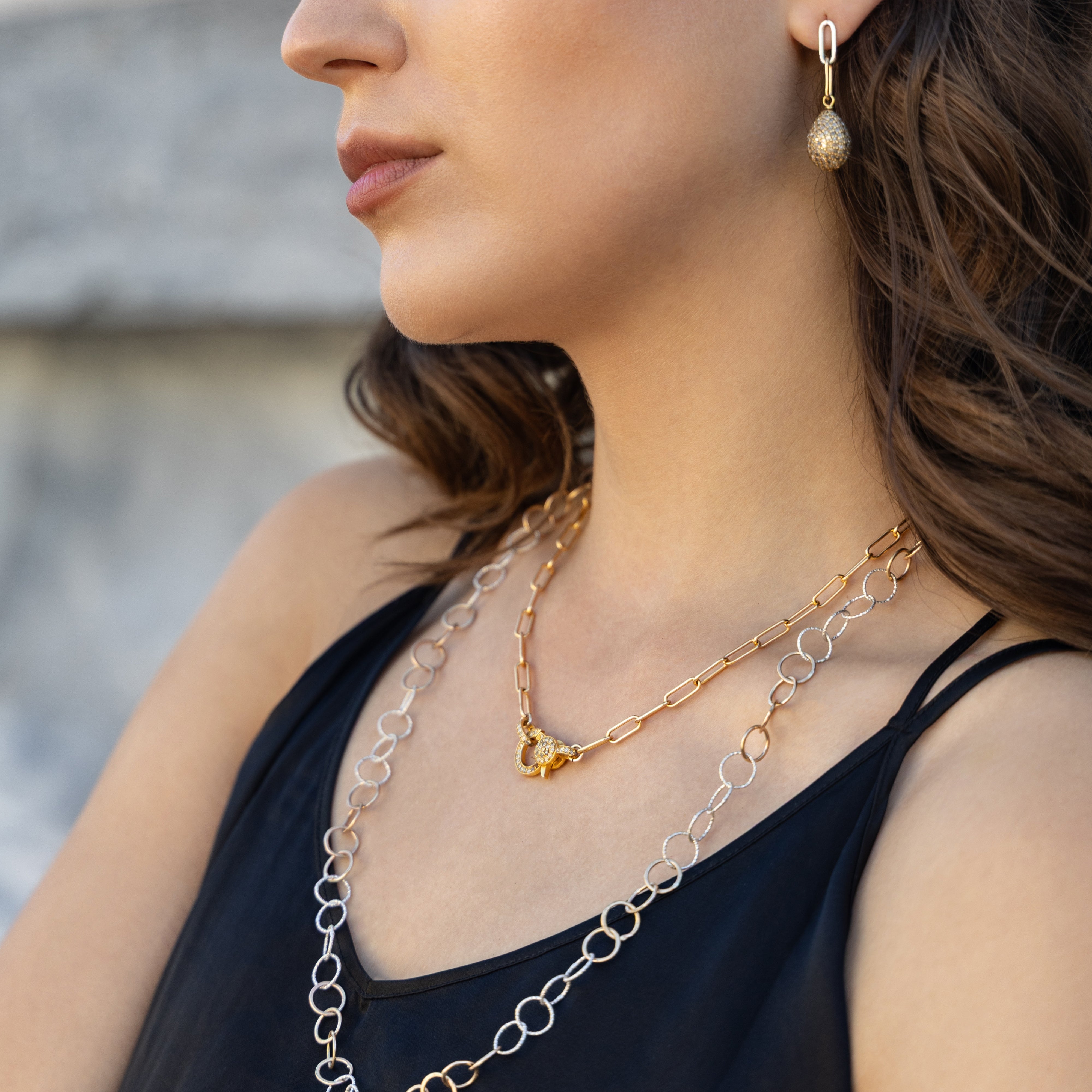 Polly Gold Paperclip Necklace