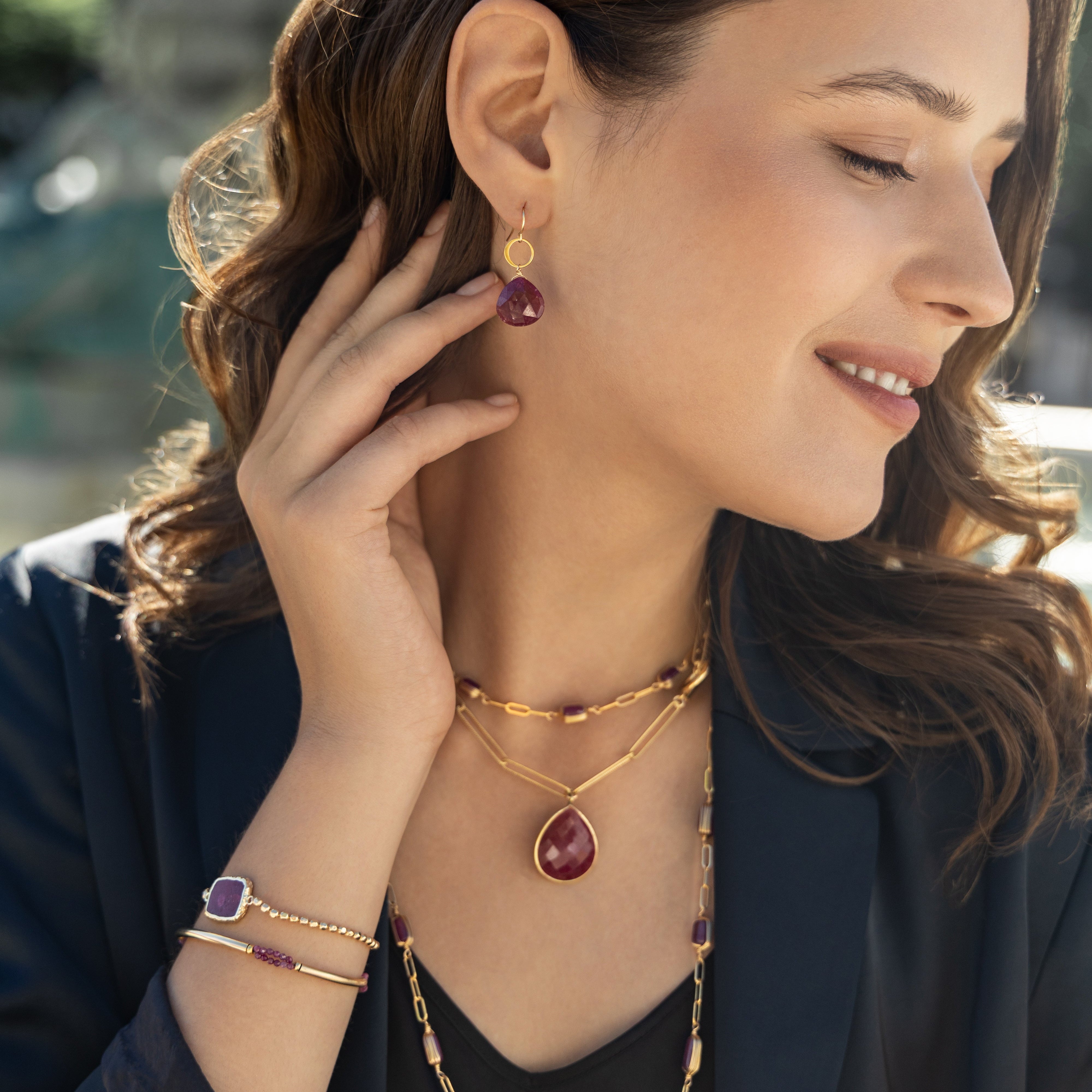 Blue Moon Gem Earrings