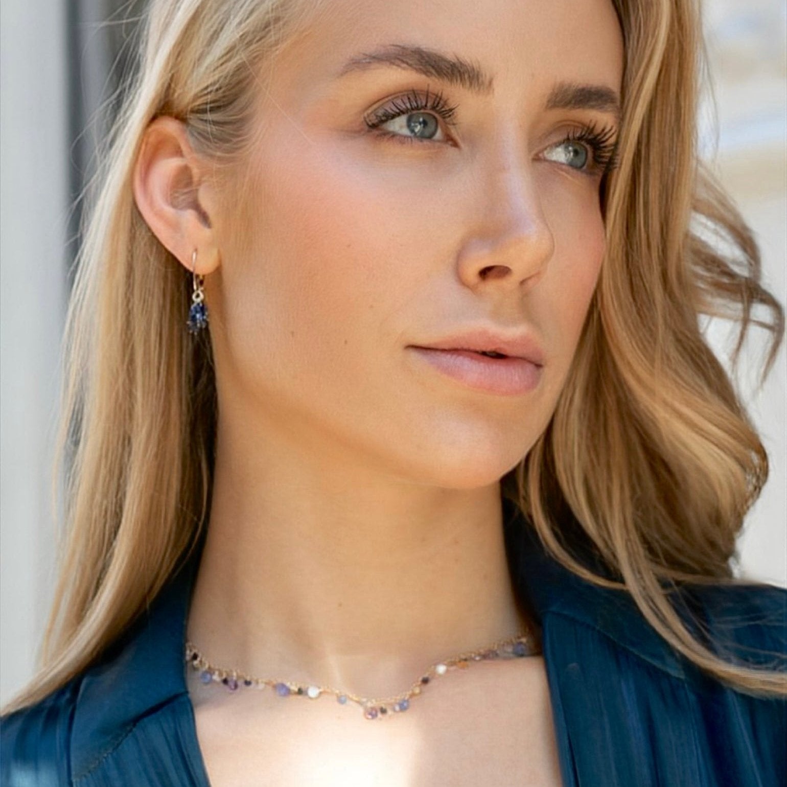 Up/Downtown Earrings-Purple Amethyst