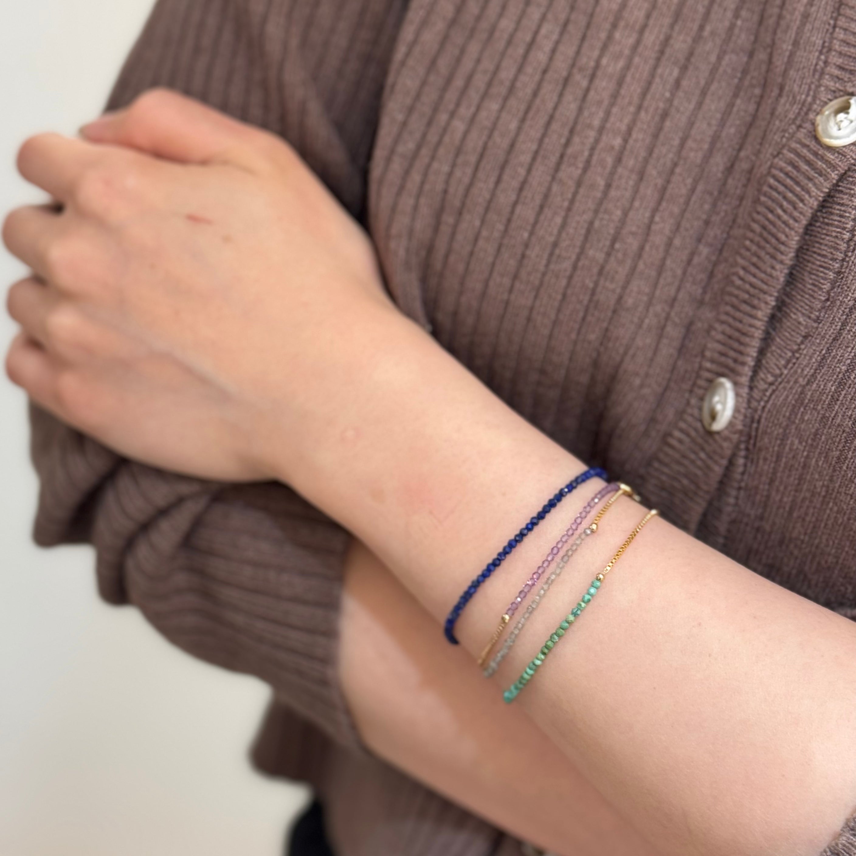 Dainty Stretchy Bracelet With Clasp