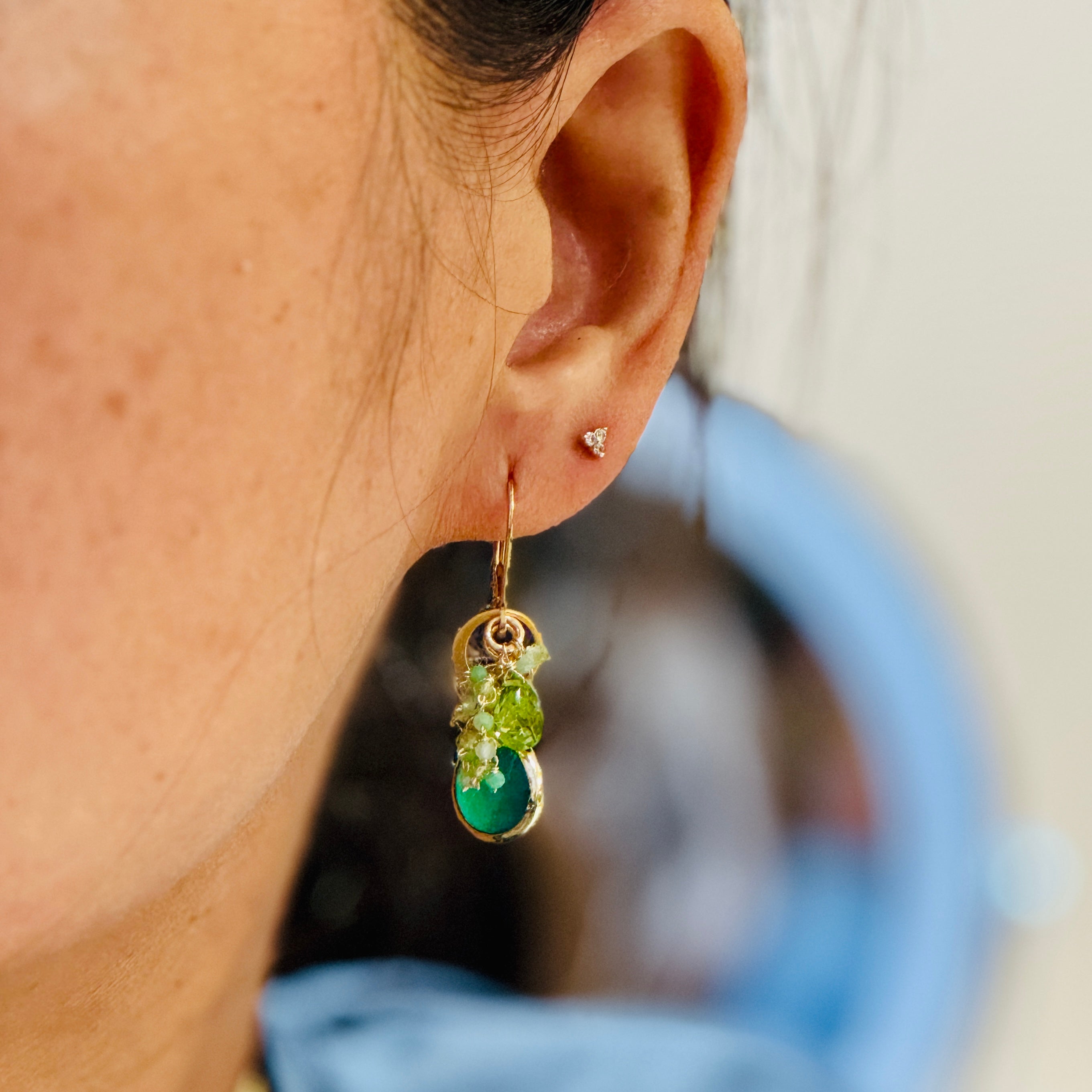 Up/Downtown Earrings in Green
