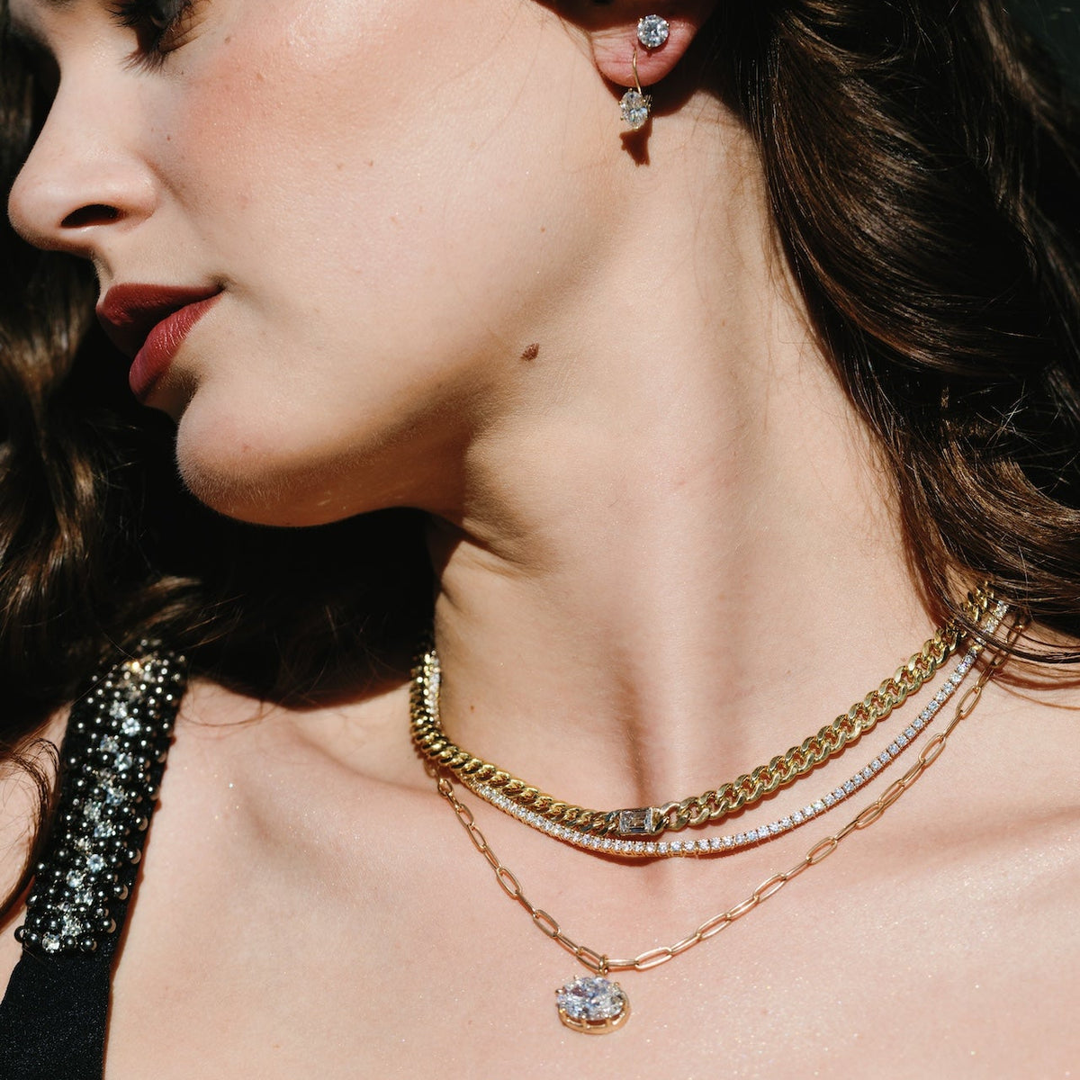 Oval Lab-Grown Diamond Paperclip Necklace In 14k