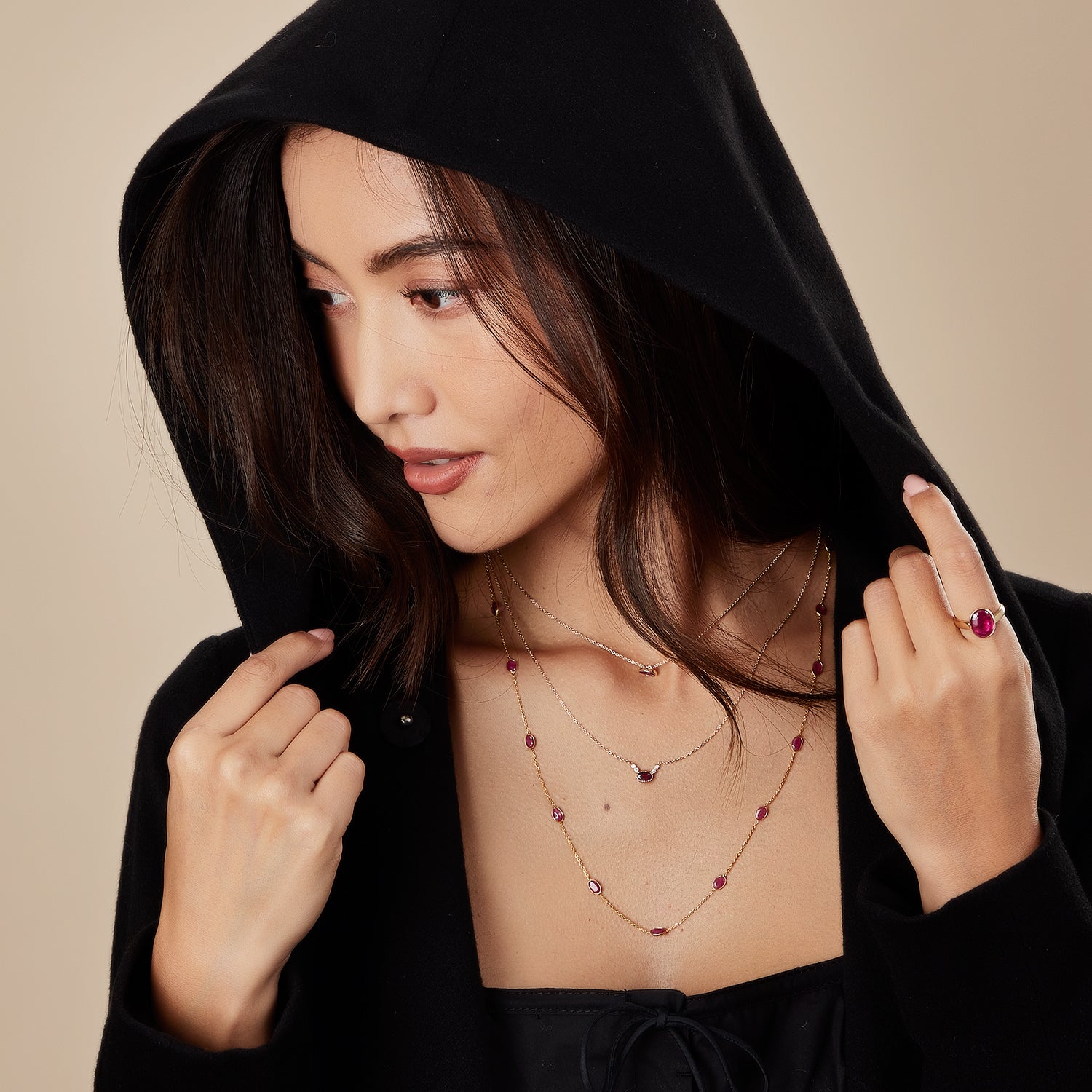 Peekaboo Ruby Necklace