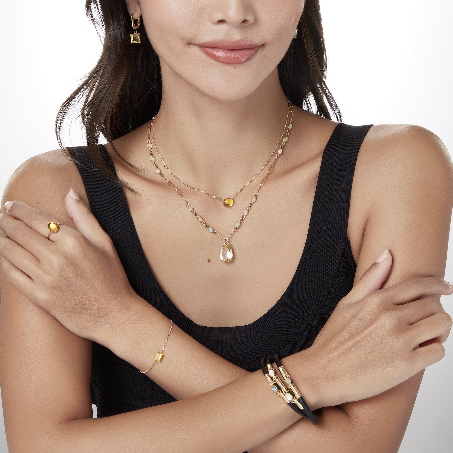 Oval Citrine Pendant Necklace