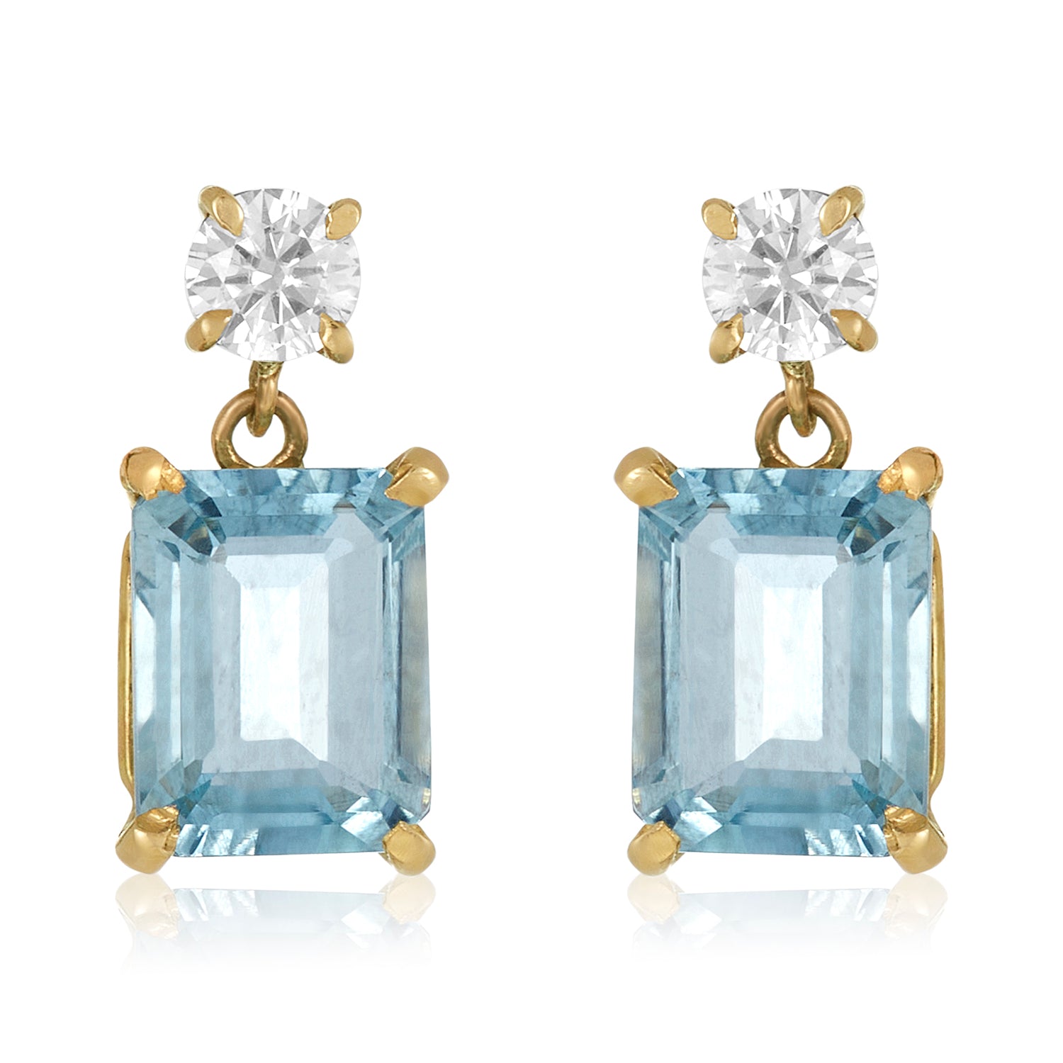 Angie Aquamarine Earrings in 14k