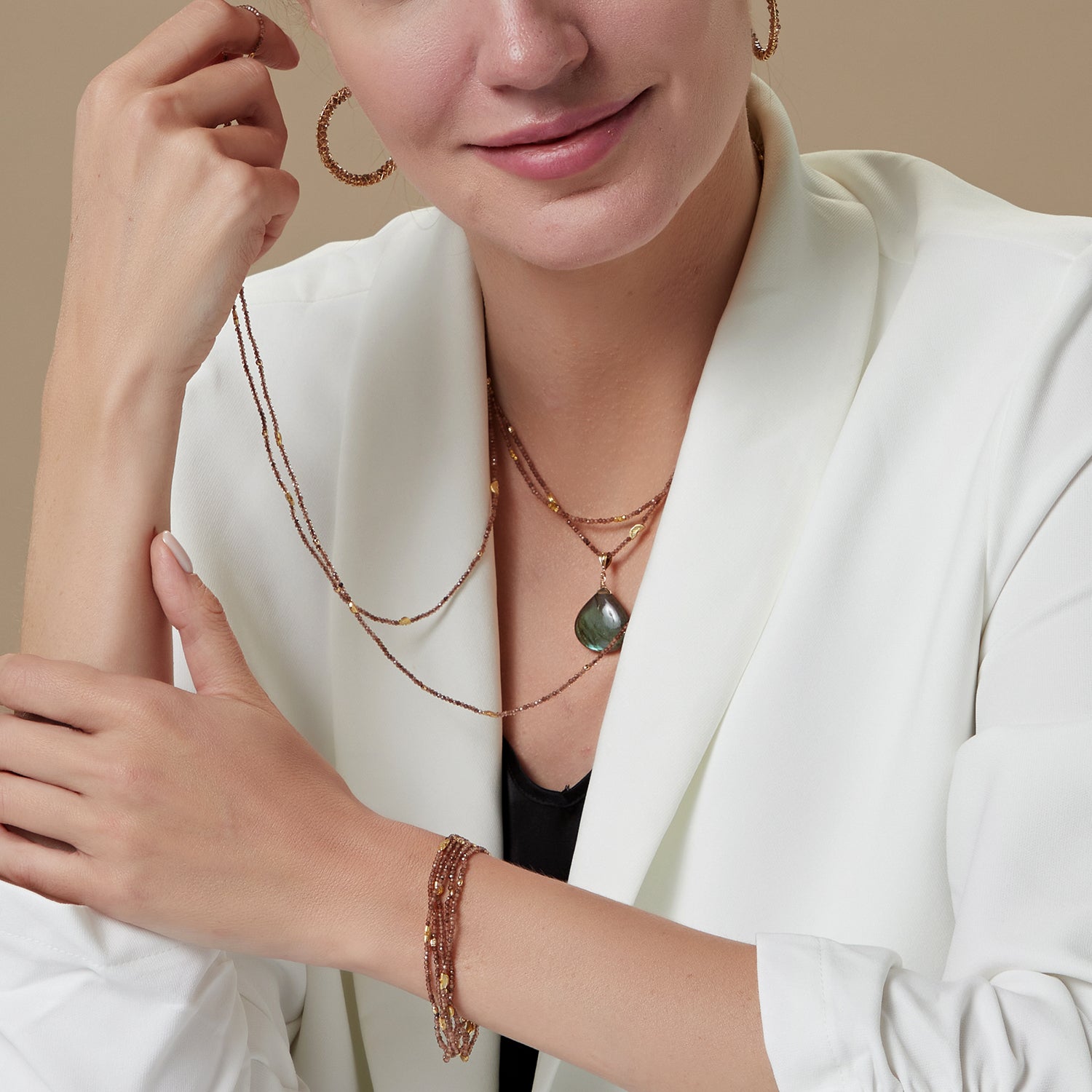 Little Andalusite Necklace in 18k