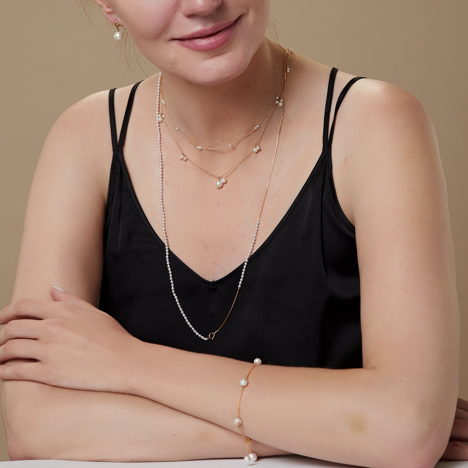 Section Pearl Necklace