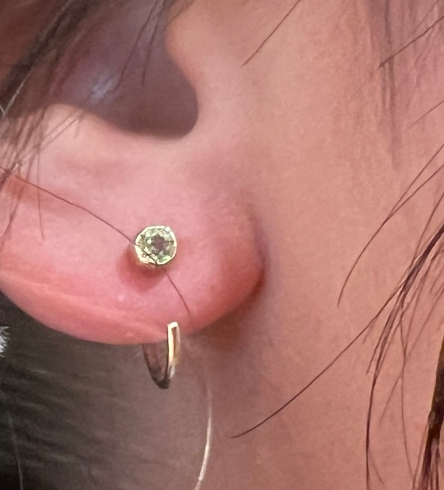 Gem Hugger Earrings in 14k