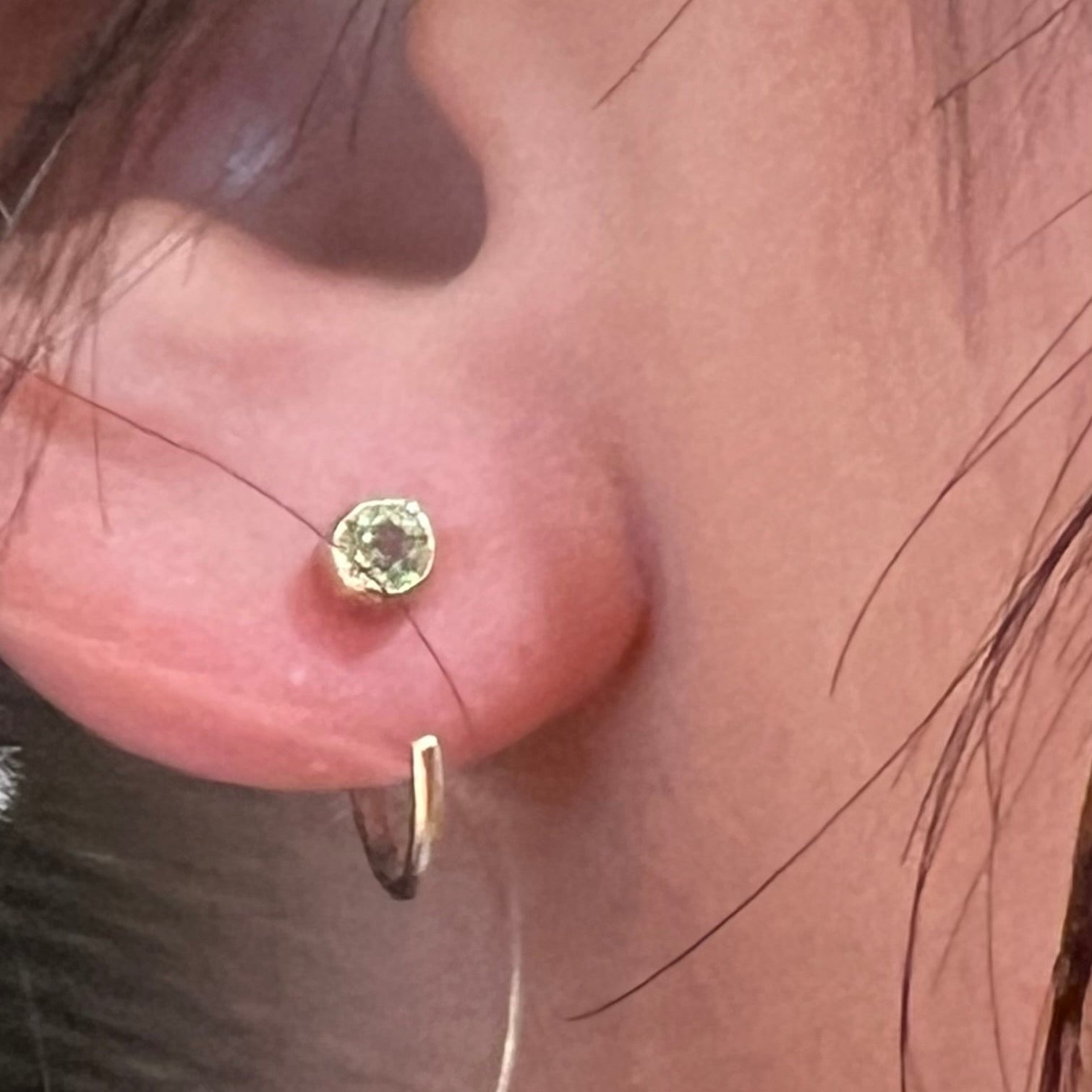 Gem Hugger Earrings in 14k