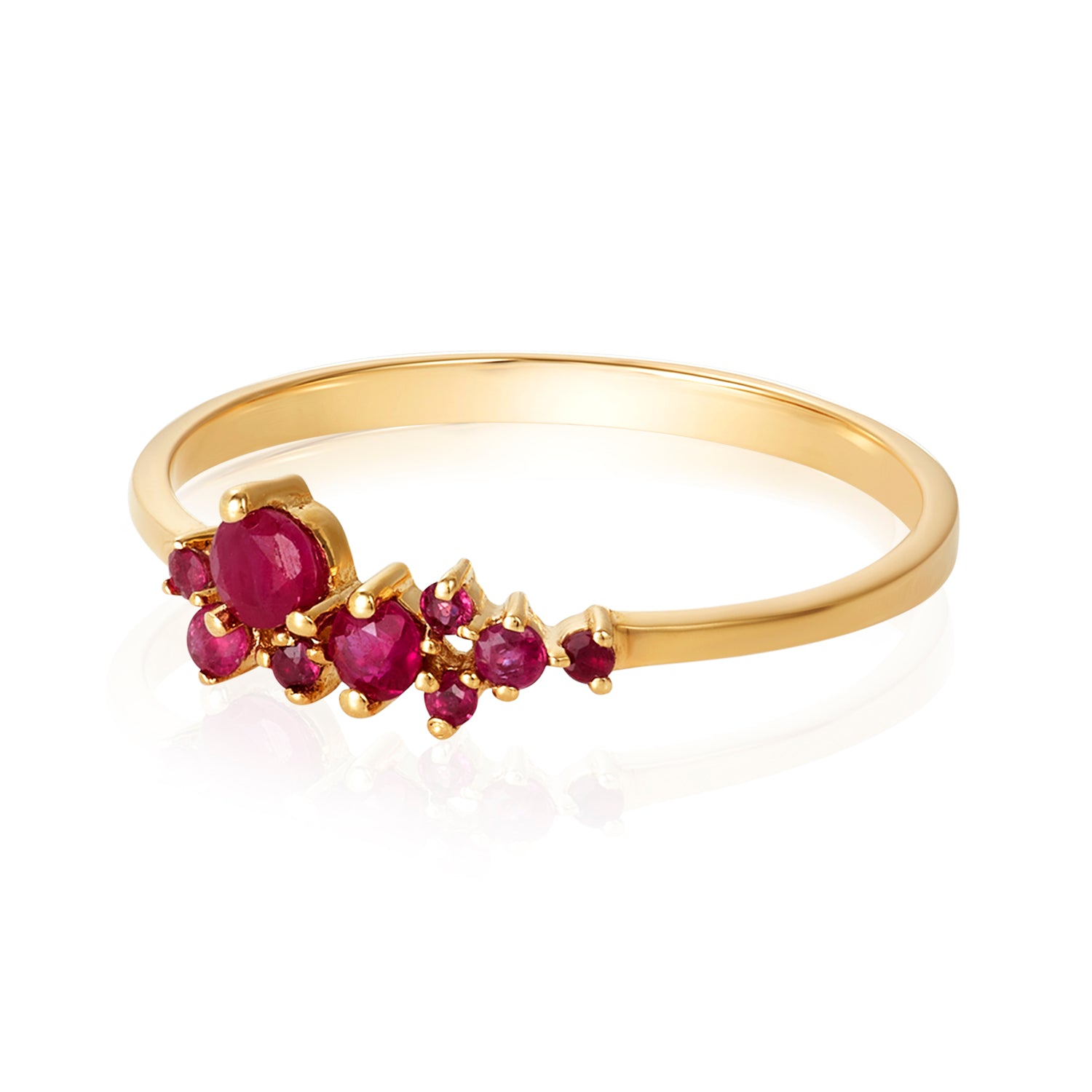 Ruby Cluster Ring-14k
