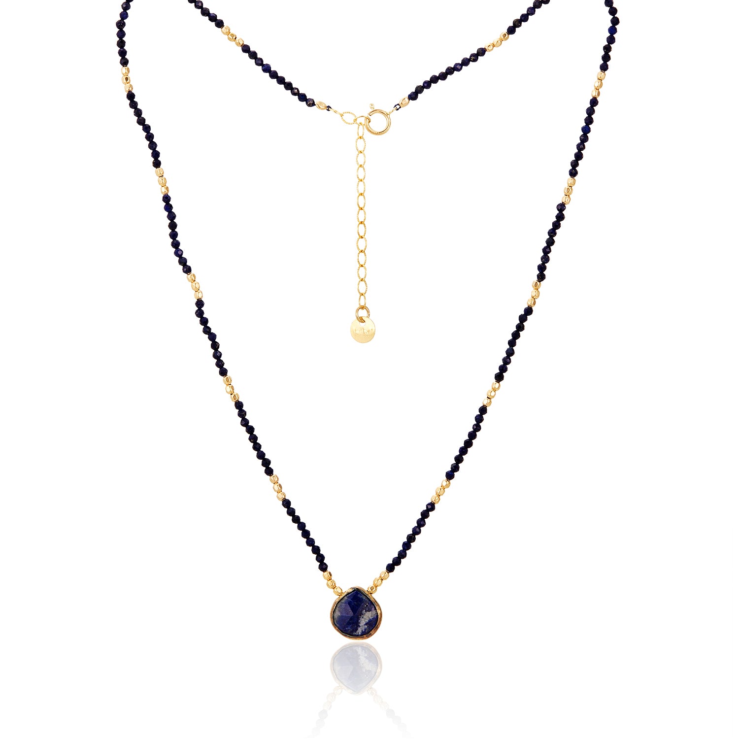 Lapis Center Gem Necklace