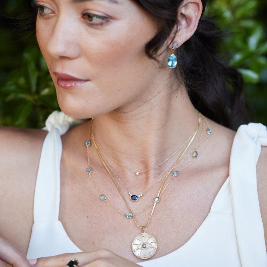 Sapphire Ora Necklace in 14k