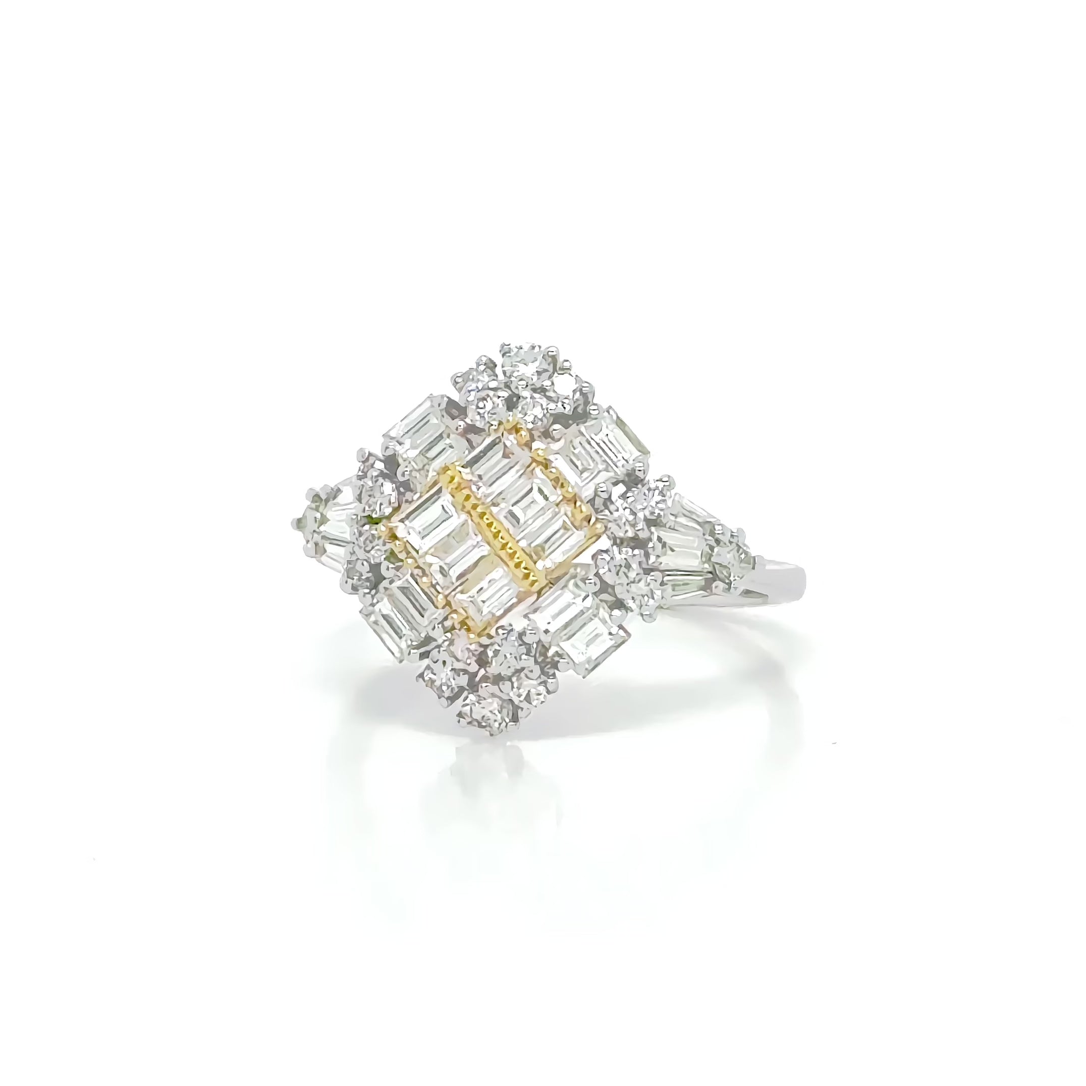 Mosaic Natural Diamond Mix Gold Ring 18k – Mabel Chong