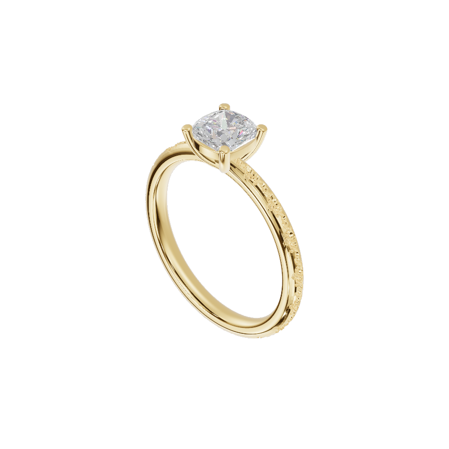 Antique Engraved Solitaire