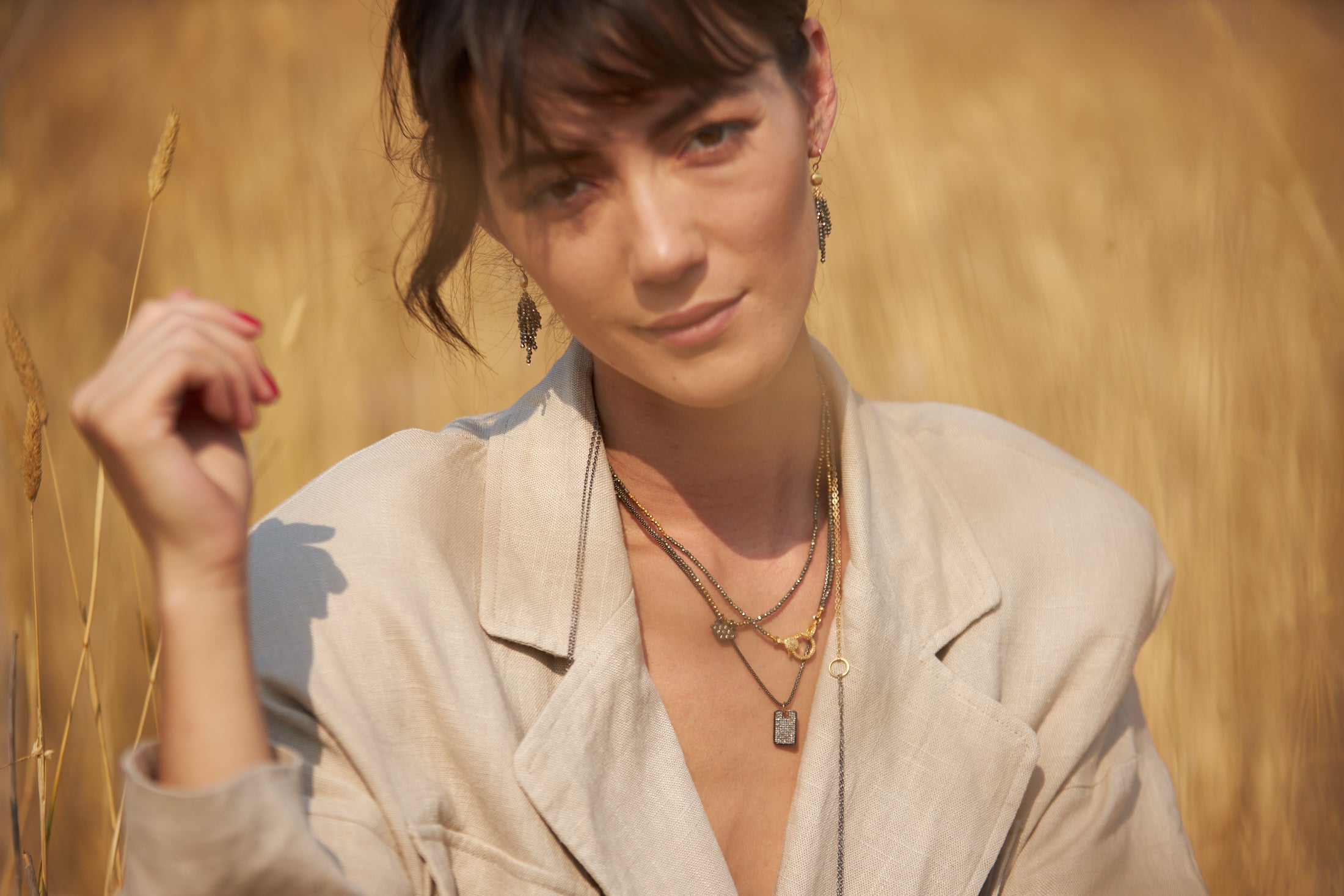 Pyrite Diamond Necklace