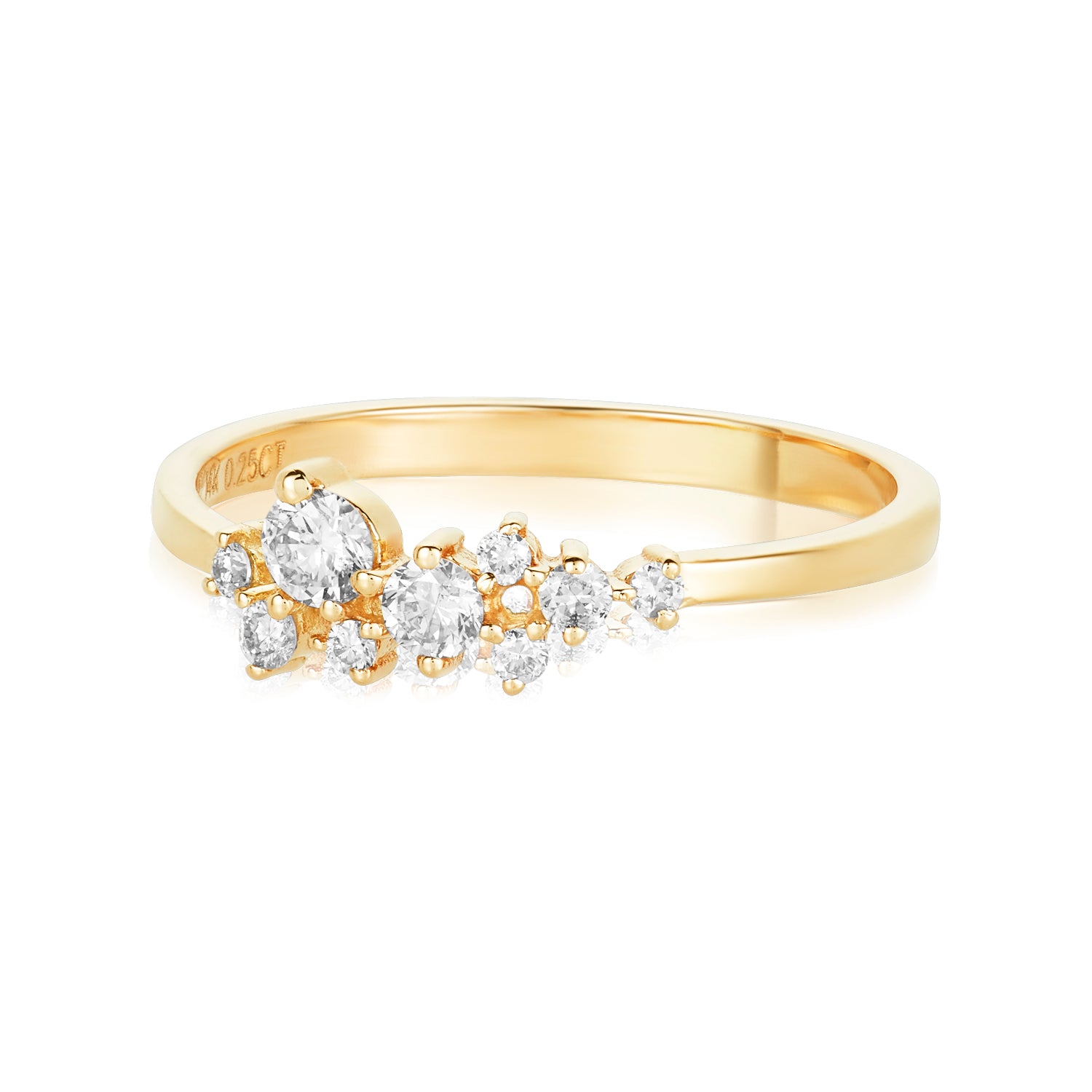 Cluster Diamond Ring 14k