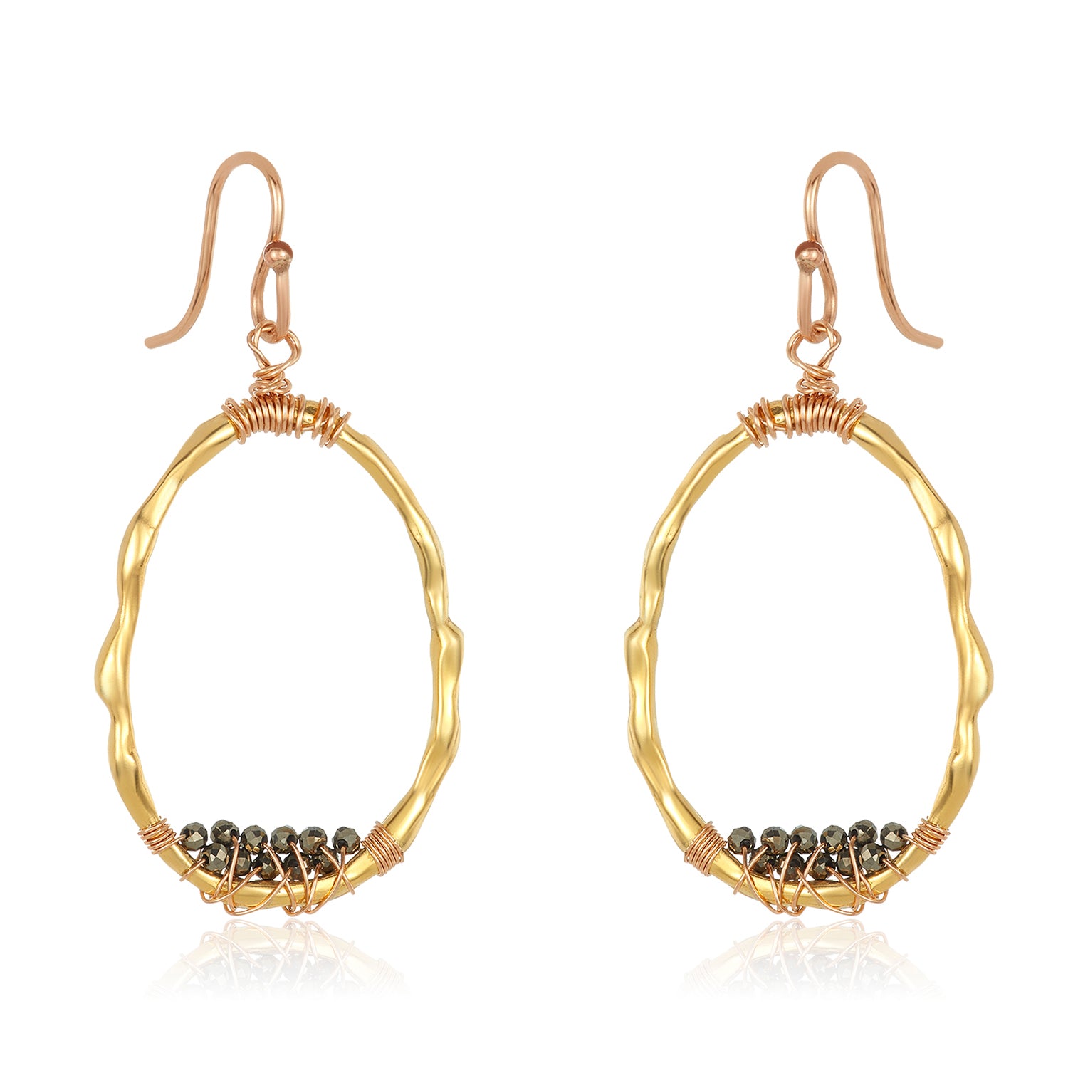 Organic Bamboo Pyrite Hoops