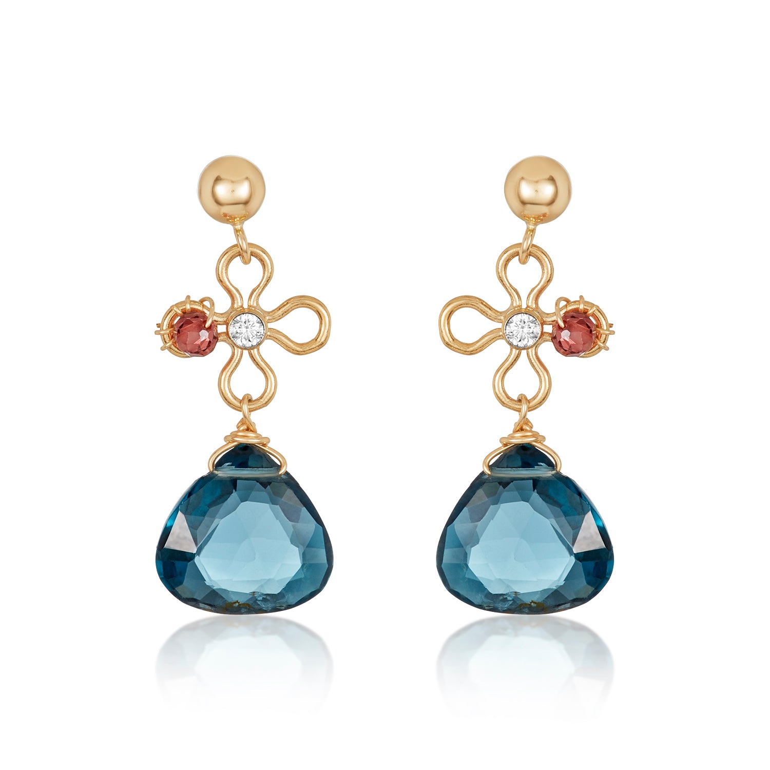 Floral Gem Earrings