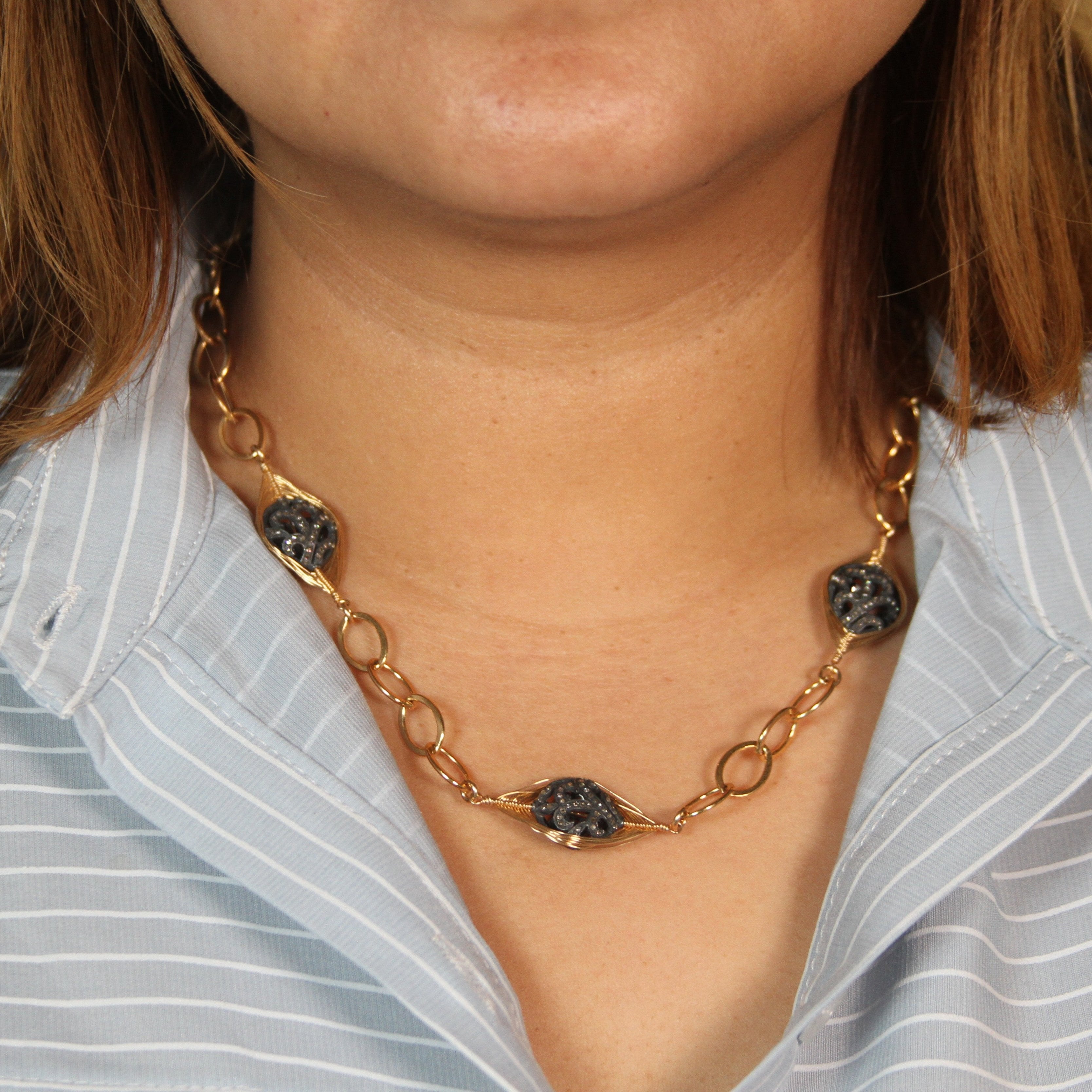 Megan Link Chain Gold Necklace