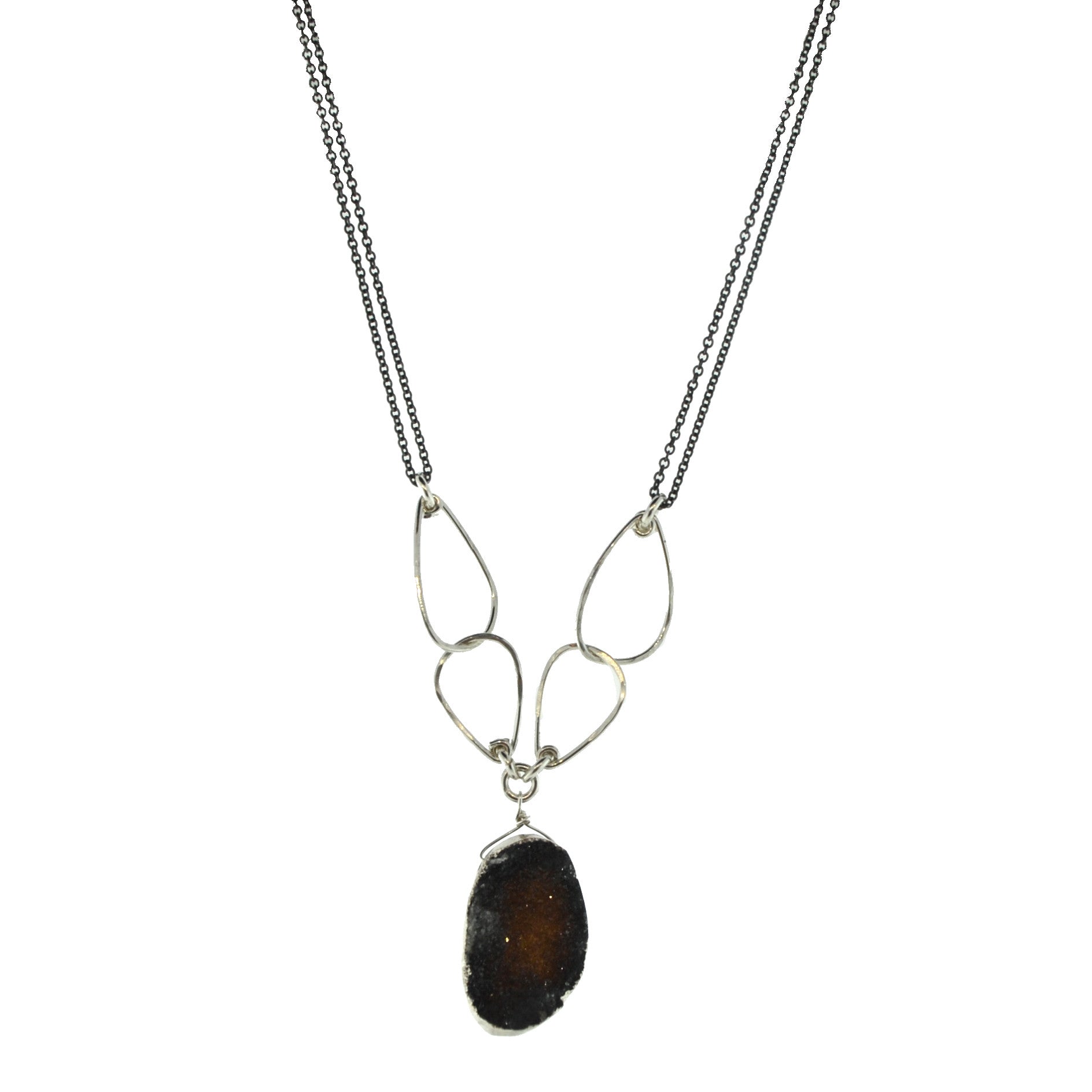 Golden Links Druzy Necklace