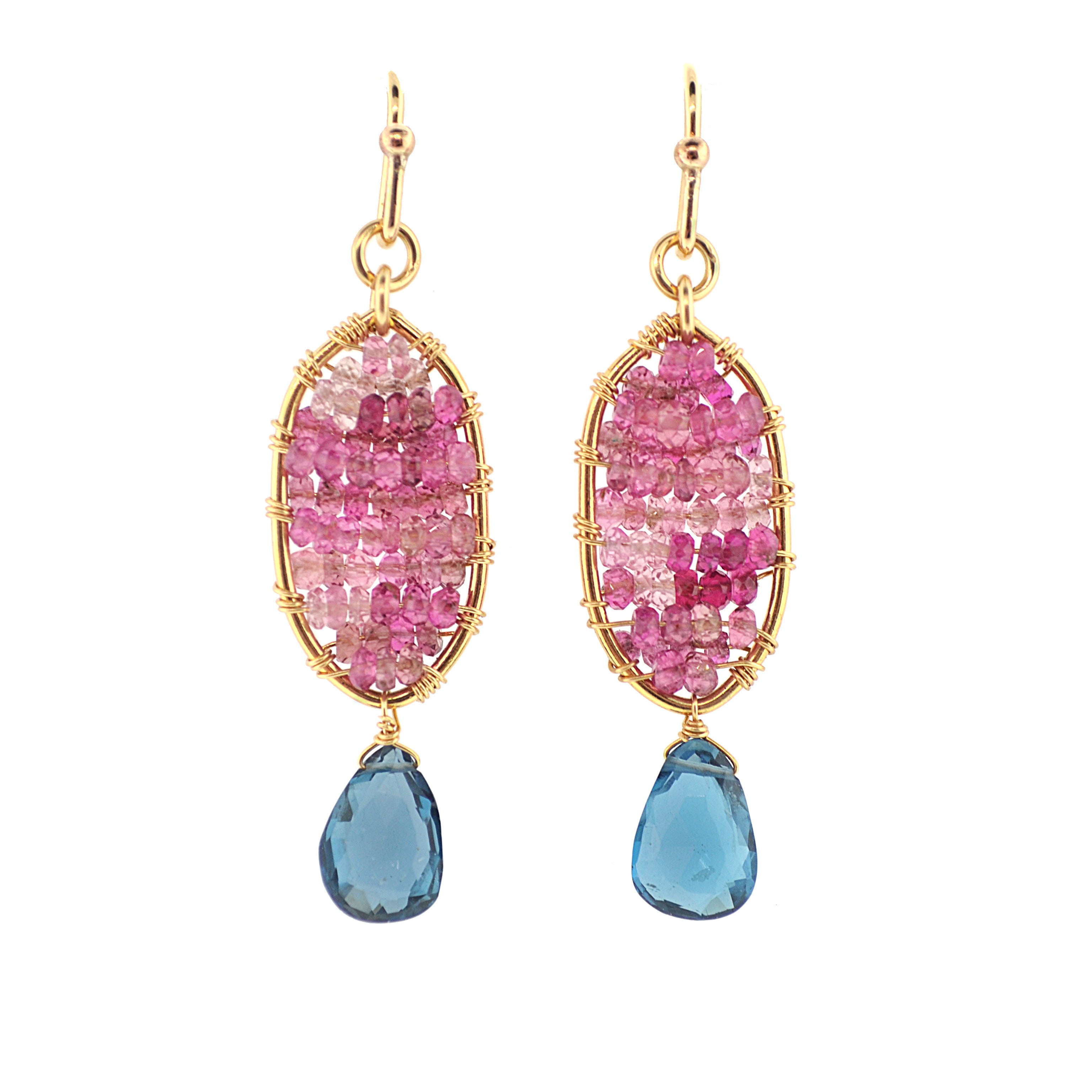 Grenada Earrings - Pink Tourmaline