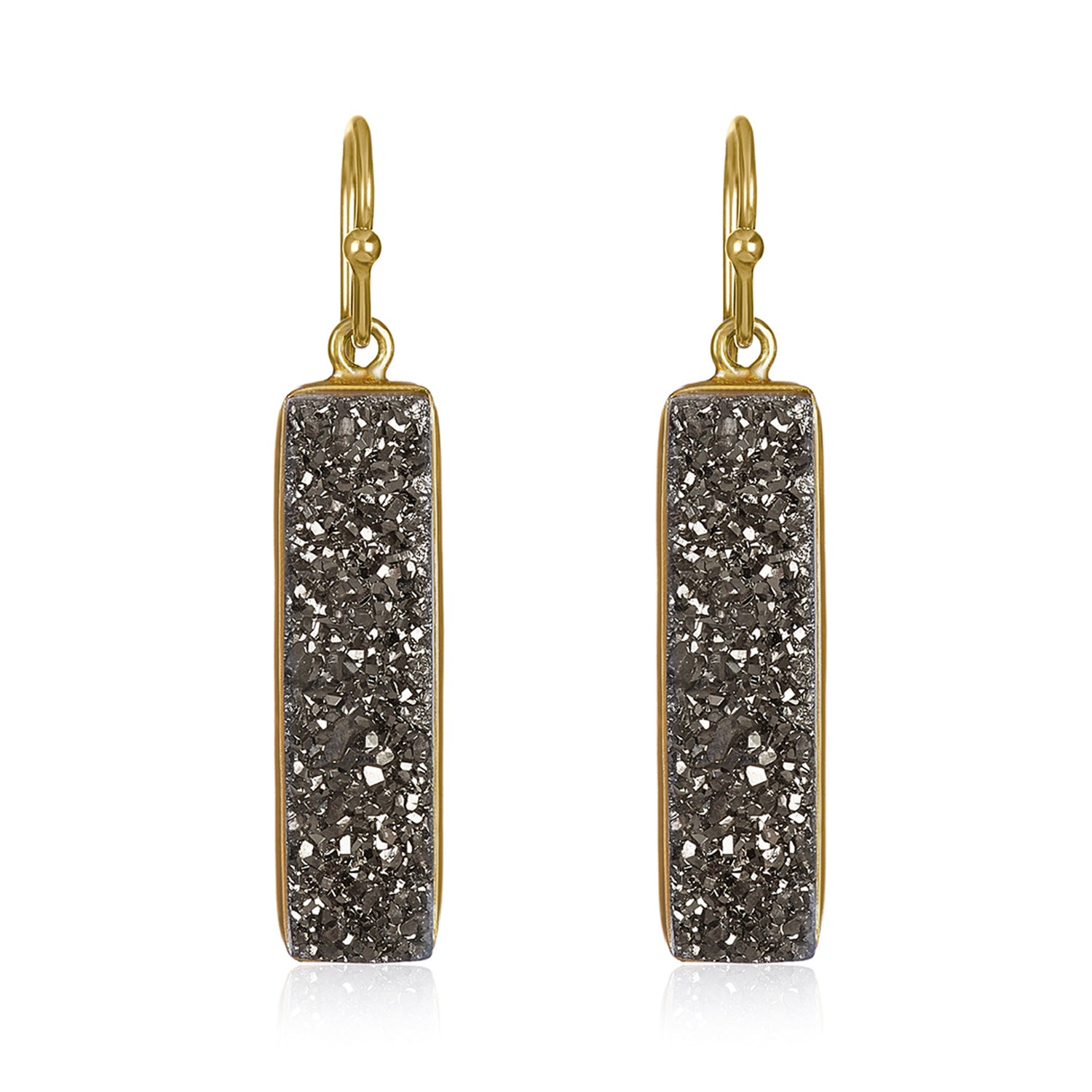 Druzy Baguette Earrings