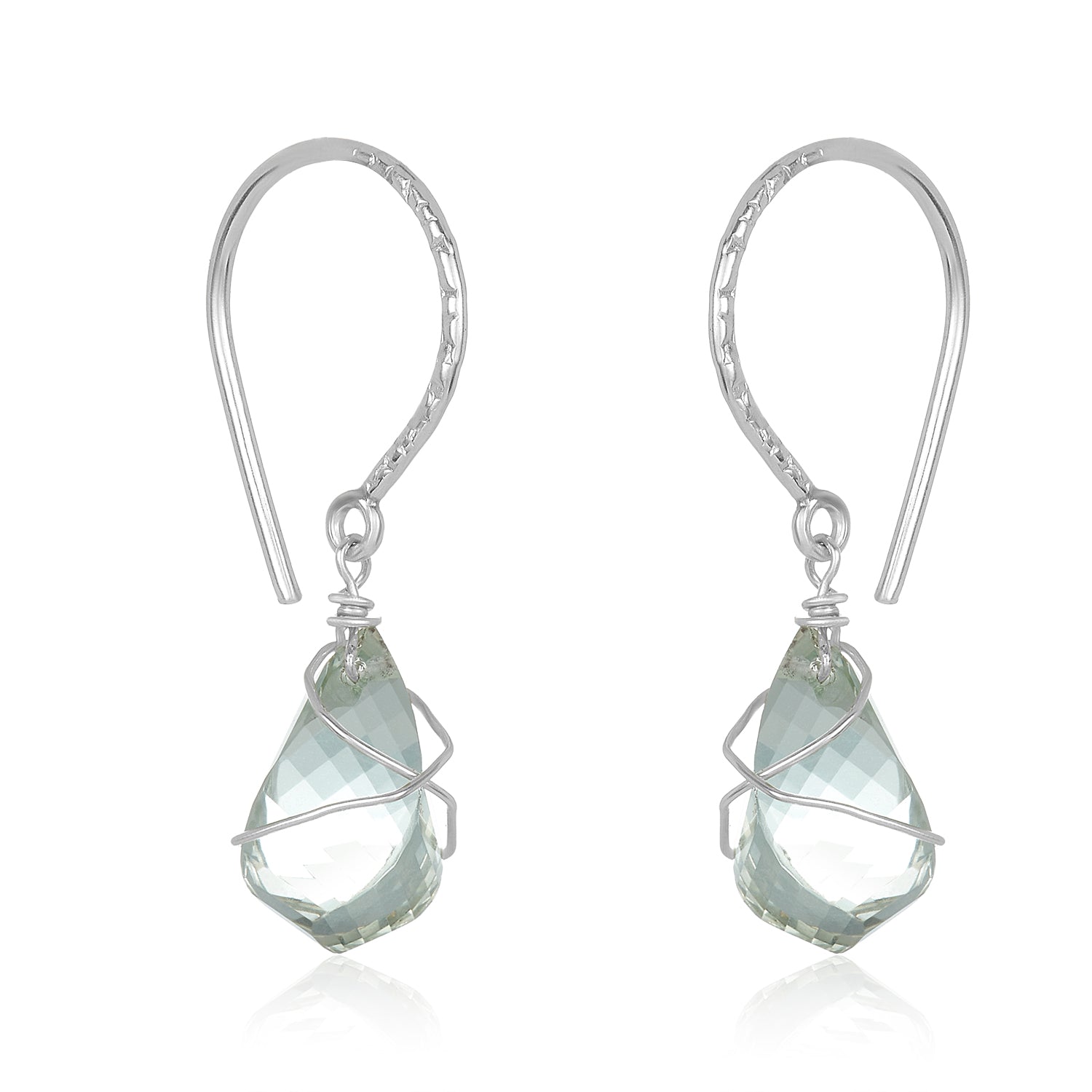 Elsa's Wand Earrings - Green Amethyst