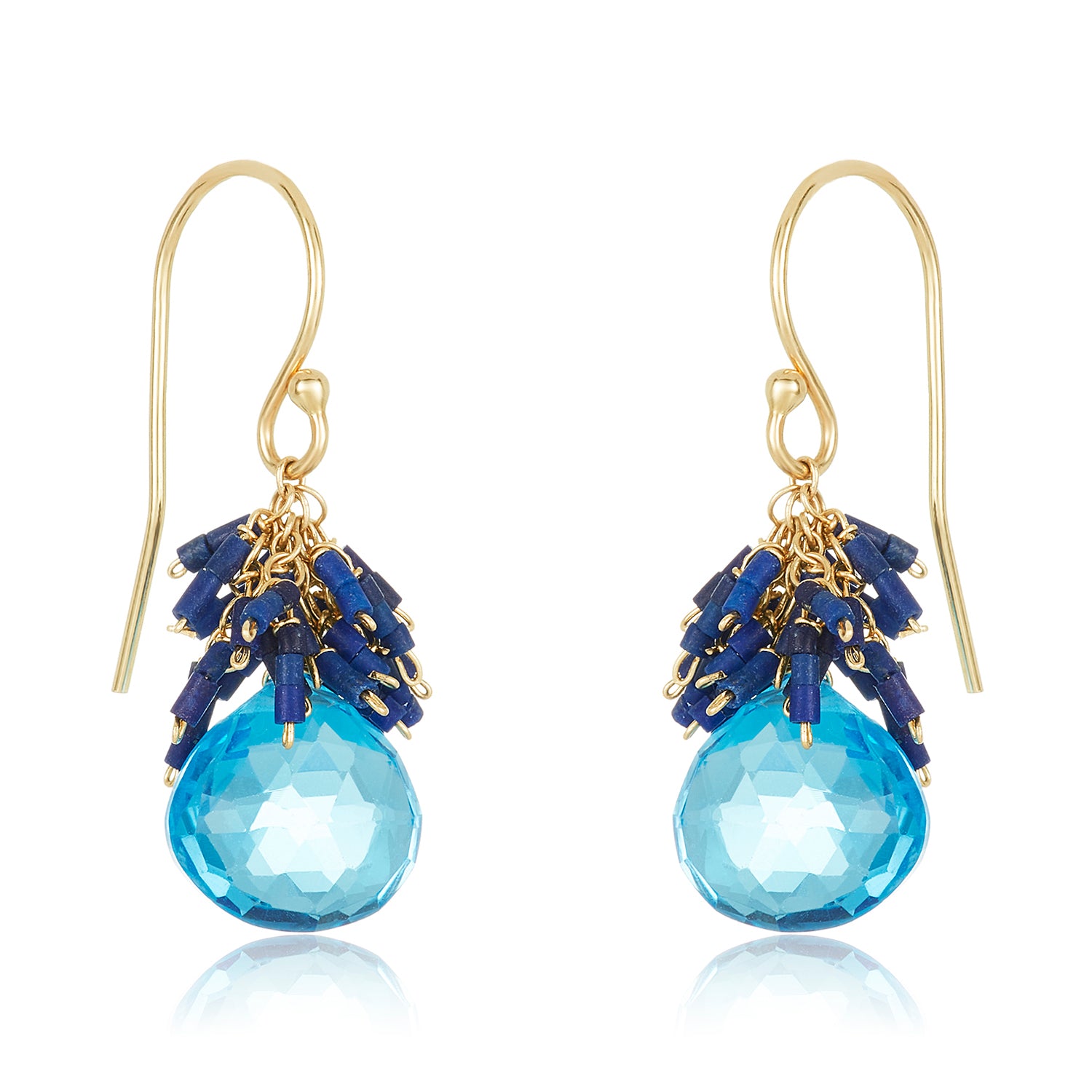 Lapis Cluster Earrings