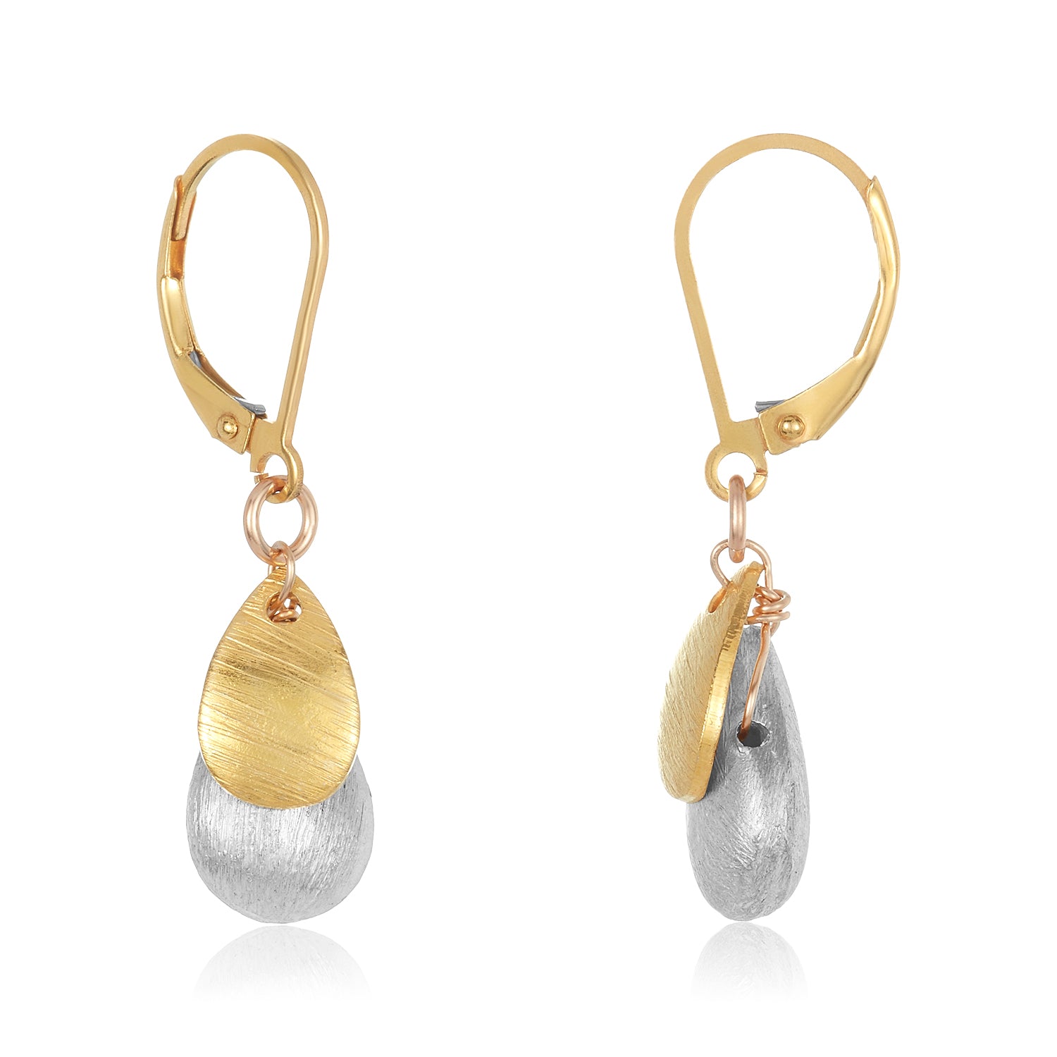 Brushed Gold & Silver Drops