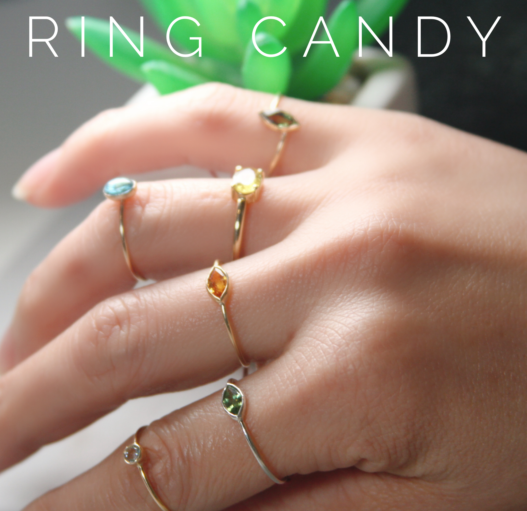 Peekaboo Sapphire Ring-Yellow