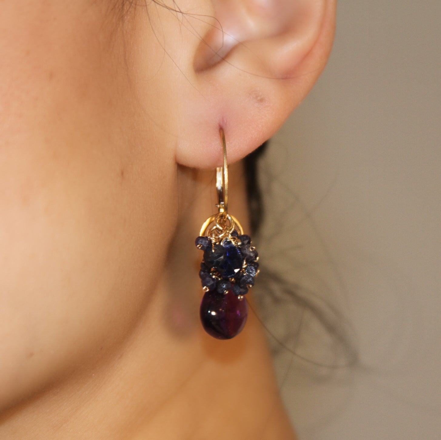 Up/Downtown Earrings-Purple Amethyst