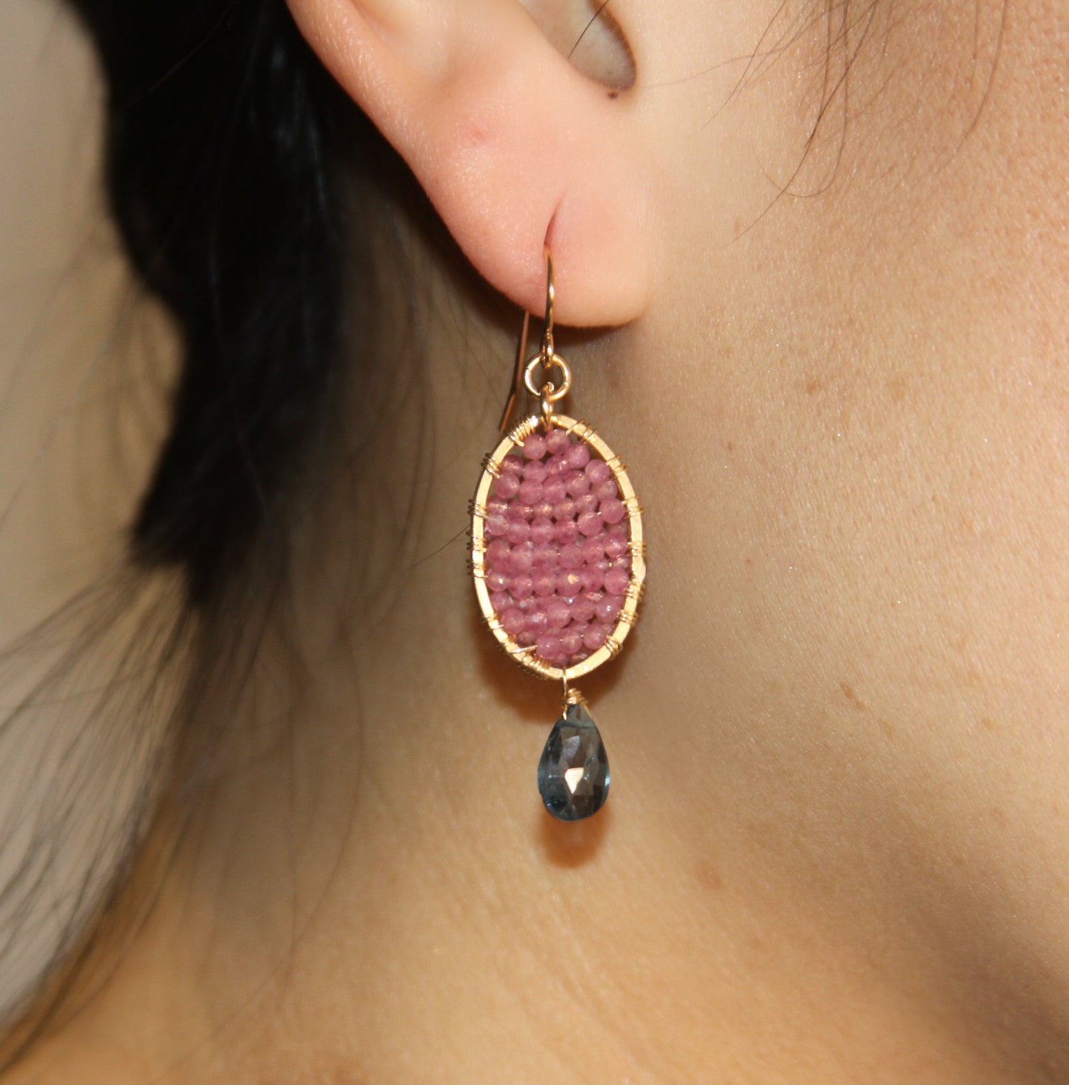 Grenada Earrings - Pink Tourmaline