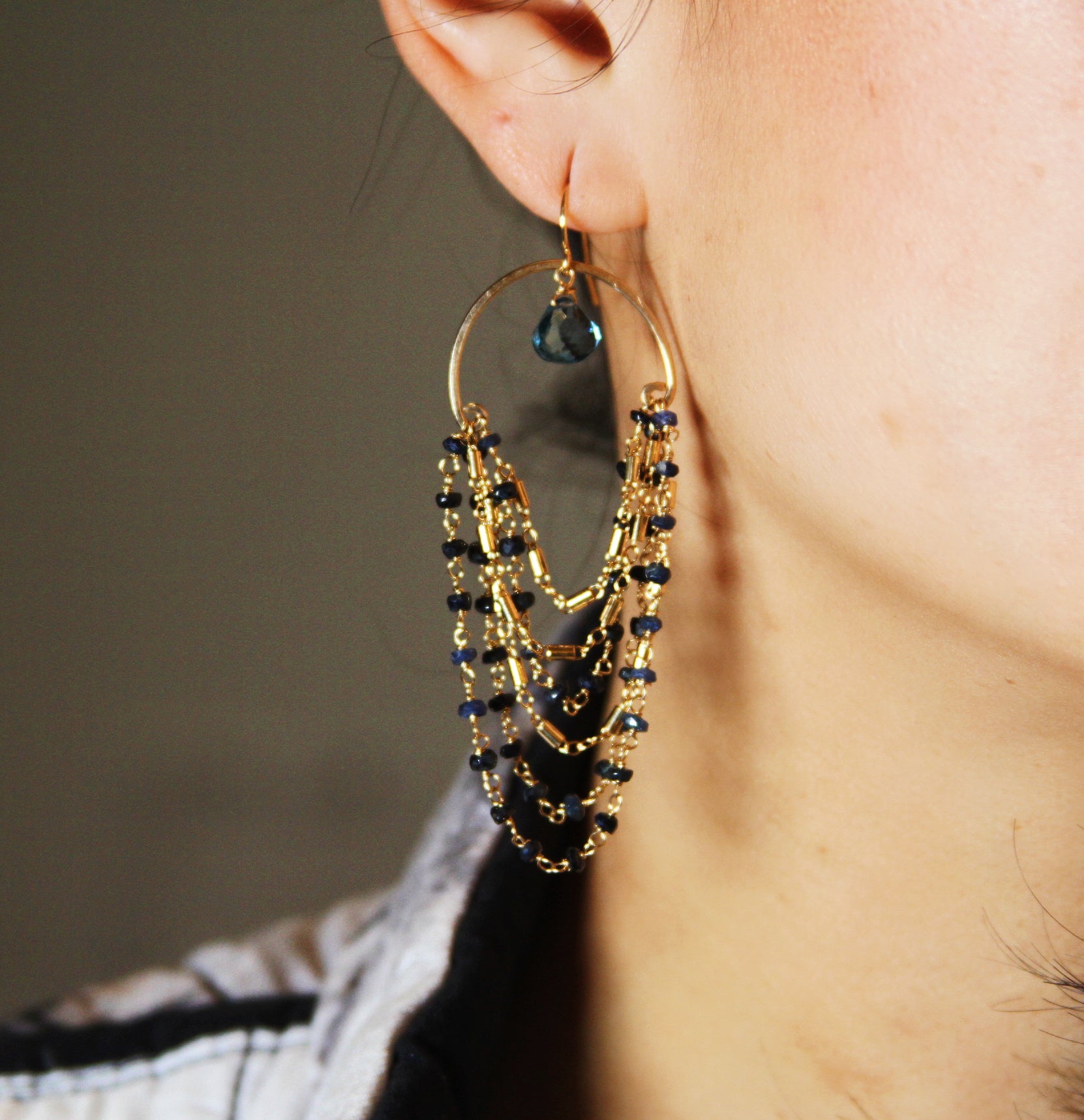 Le Marais Earrings -  Sapphire