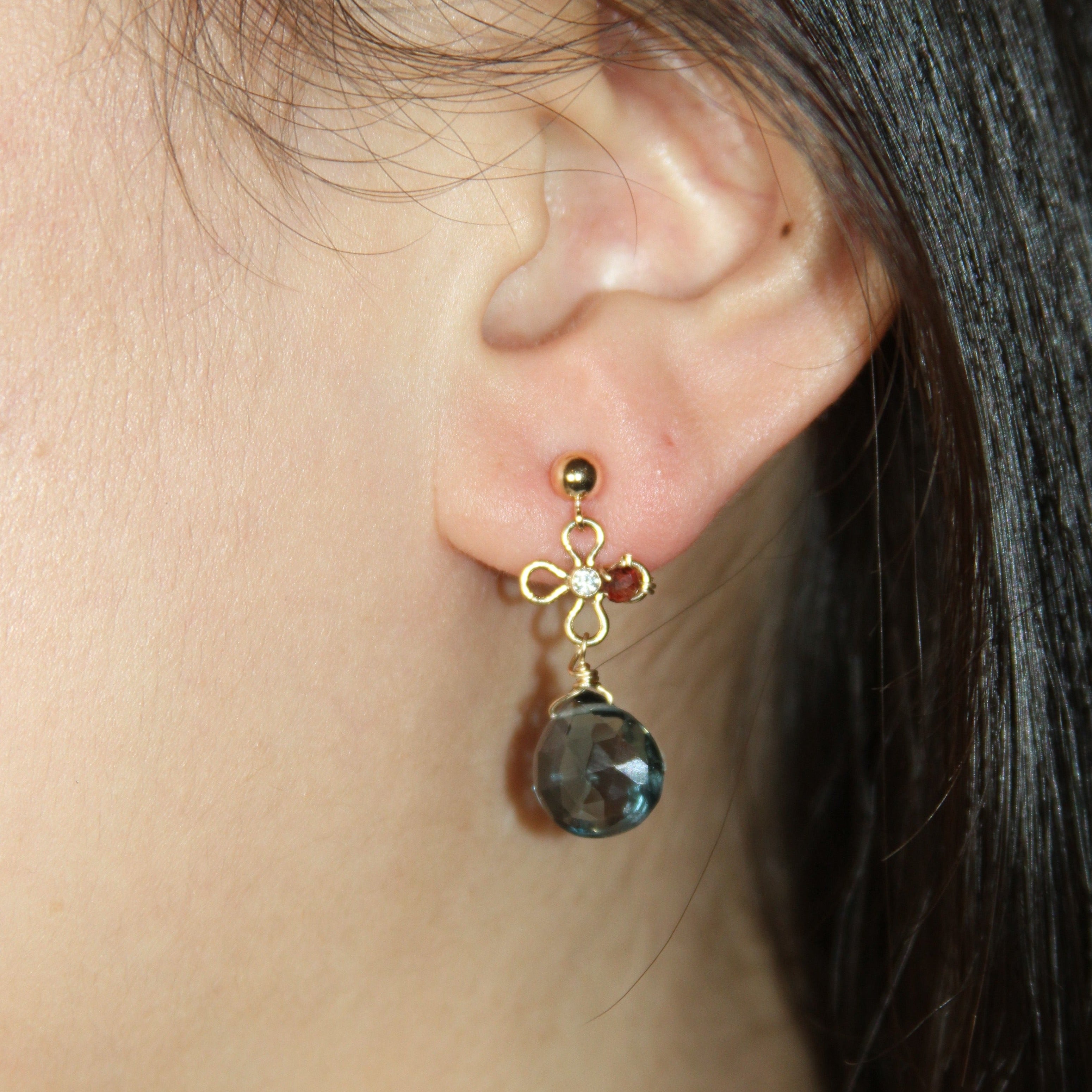 Floral Gem Earrings