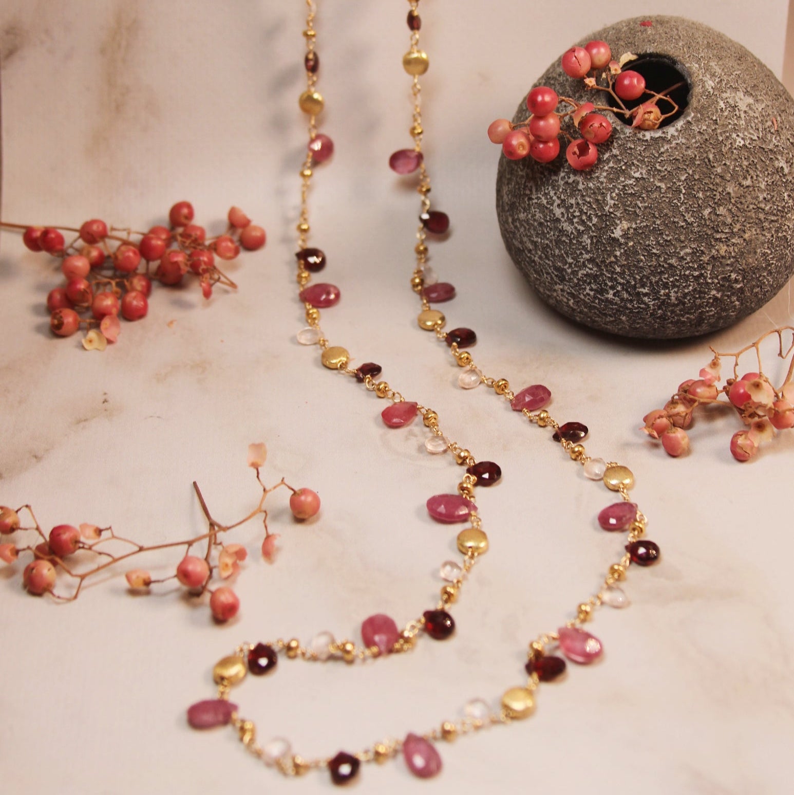 San Francisco Hearts Long Necklace