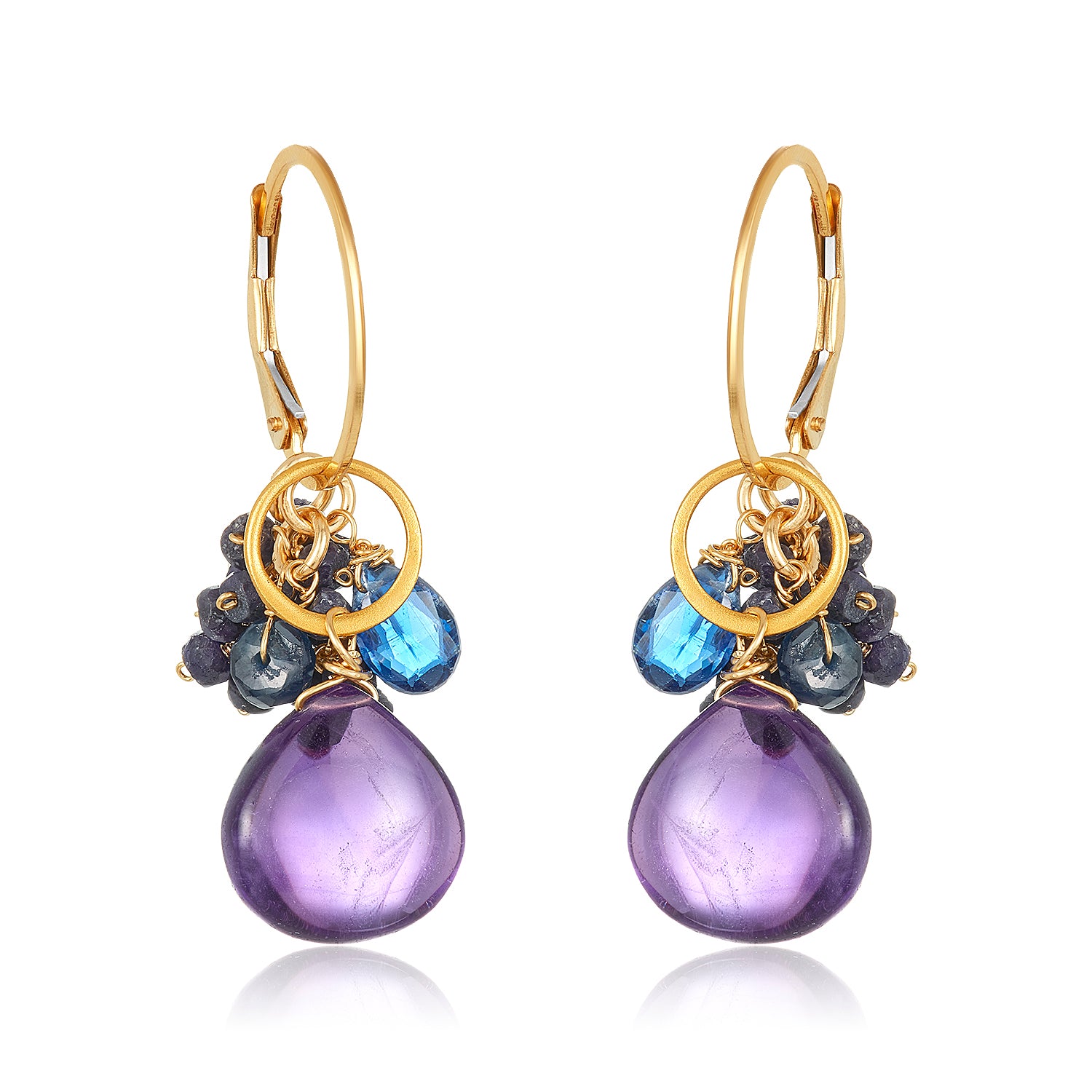 Up/Downtown Earrings-Purple Amethyst