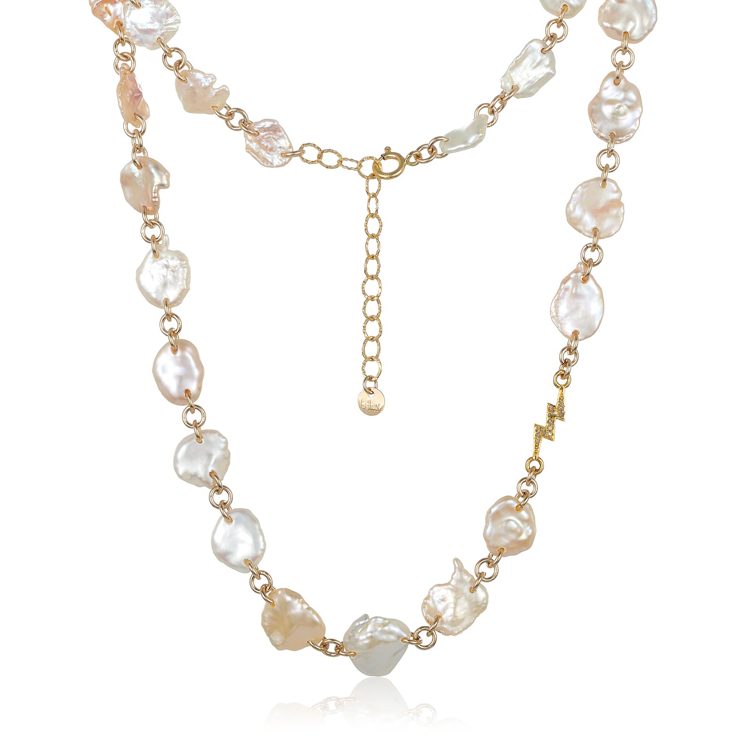 Keshi Pearl Lightning Necklace