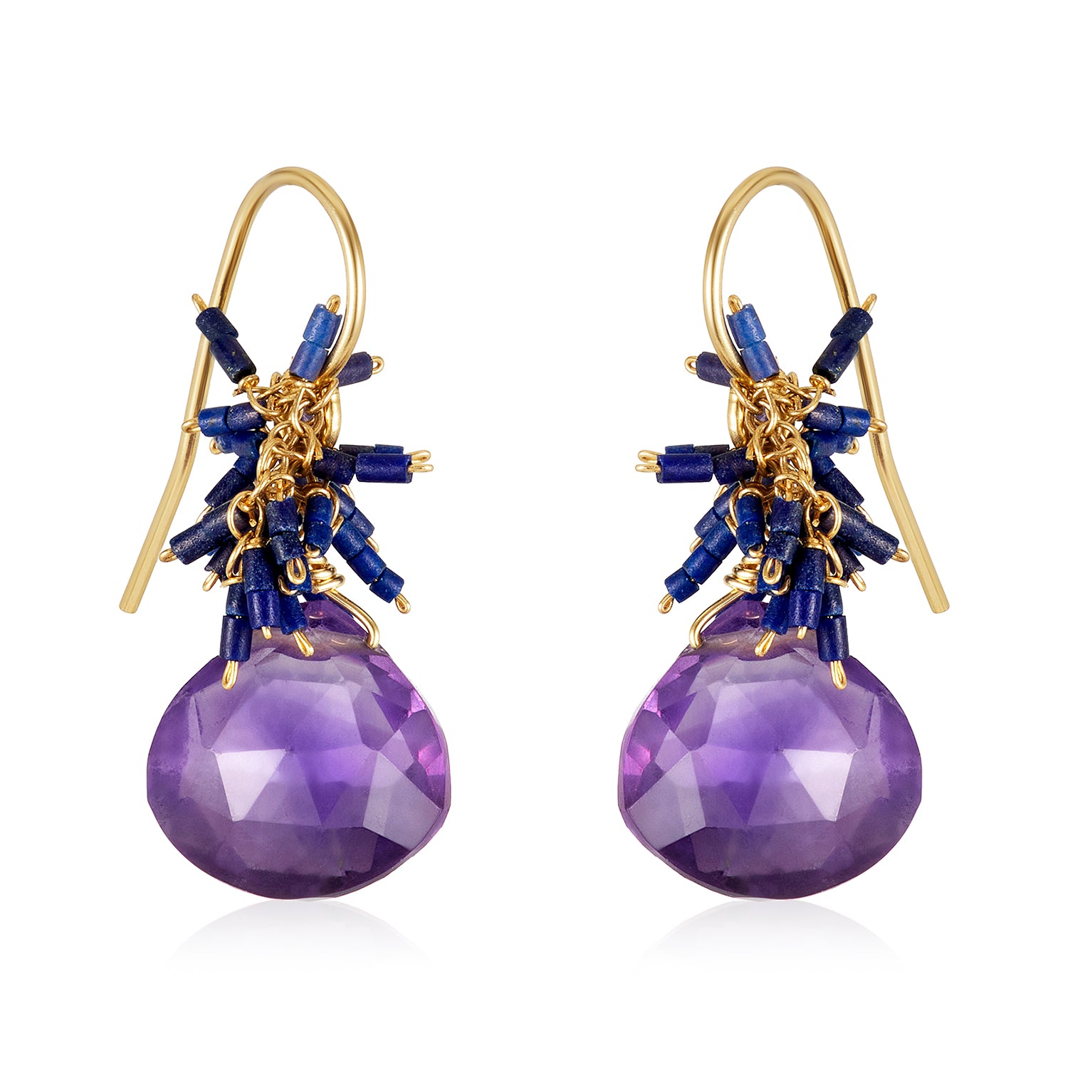 Lapis Cluster Earrings