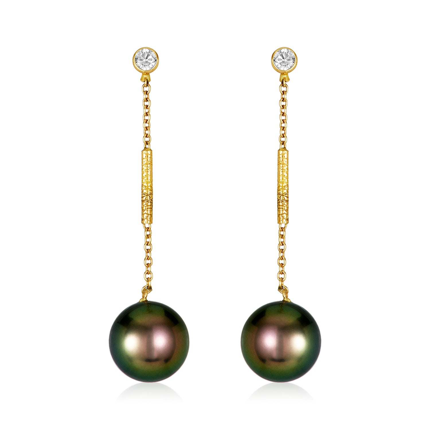 Tahitian Pearl Dangle Earrings
