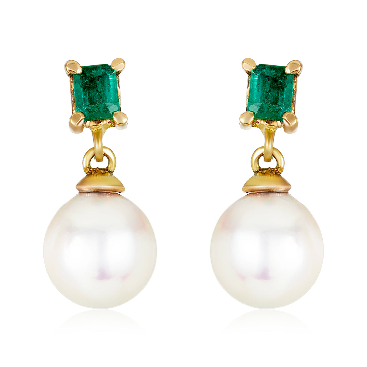 Emerald Pearl Drop Earrings – Mabel Chong
