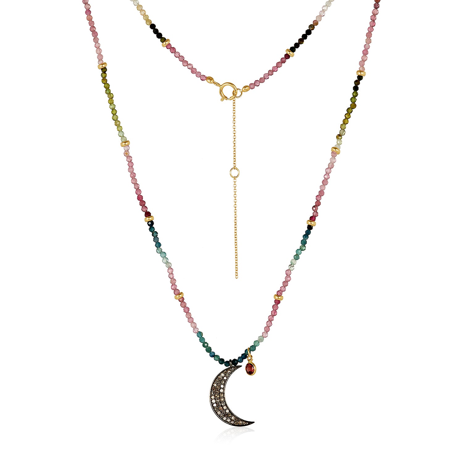 Starry Night Rainbow Tourmaline Necklace